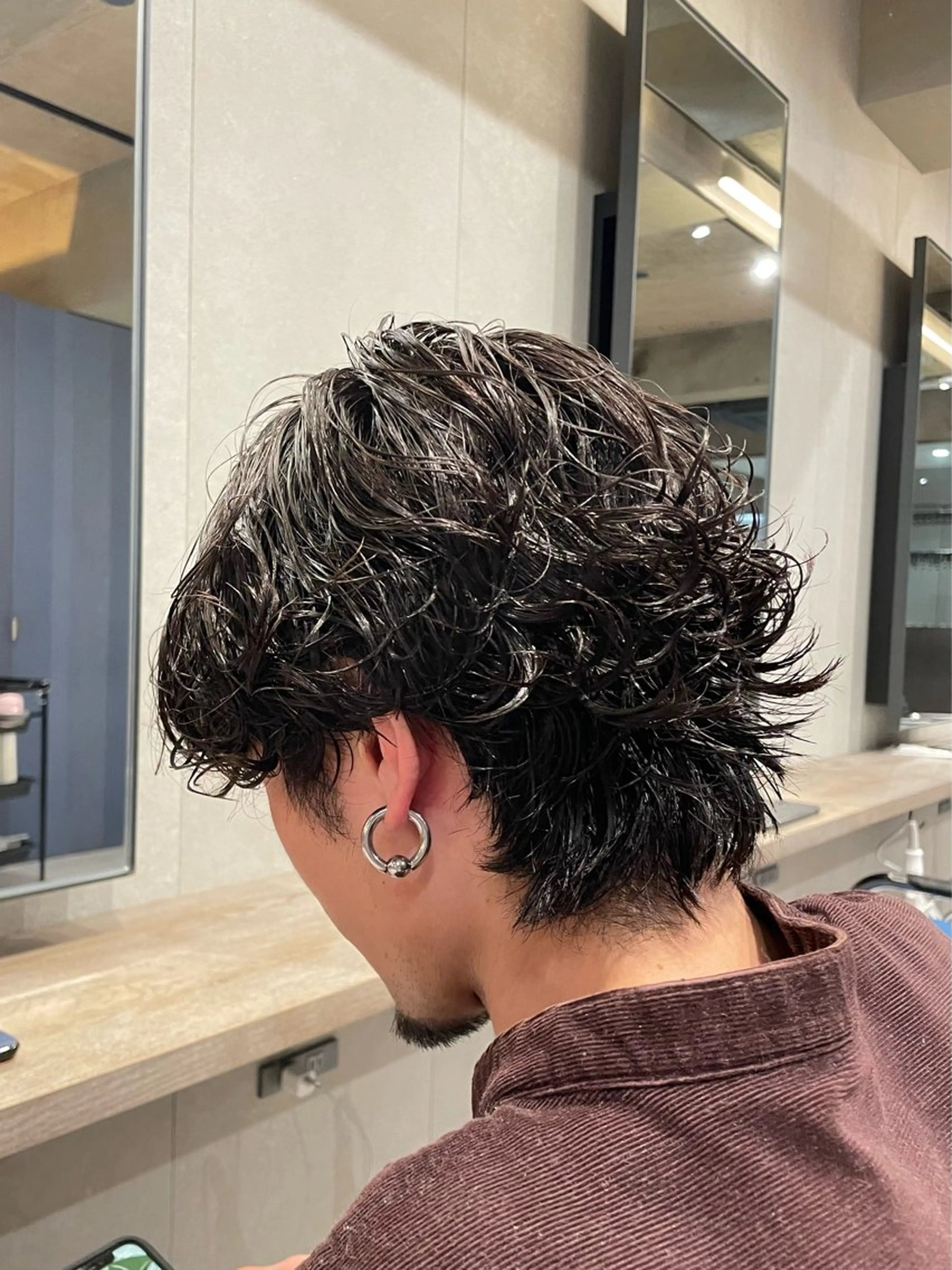 パーマ メンズ メンズパーマ パーマ UNFEIGNED02所属・カイ/名古屋／伏見/ パーマモデルのヘアスタイル