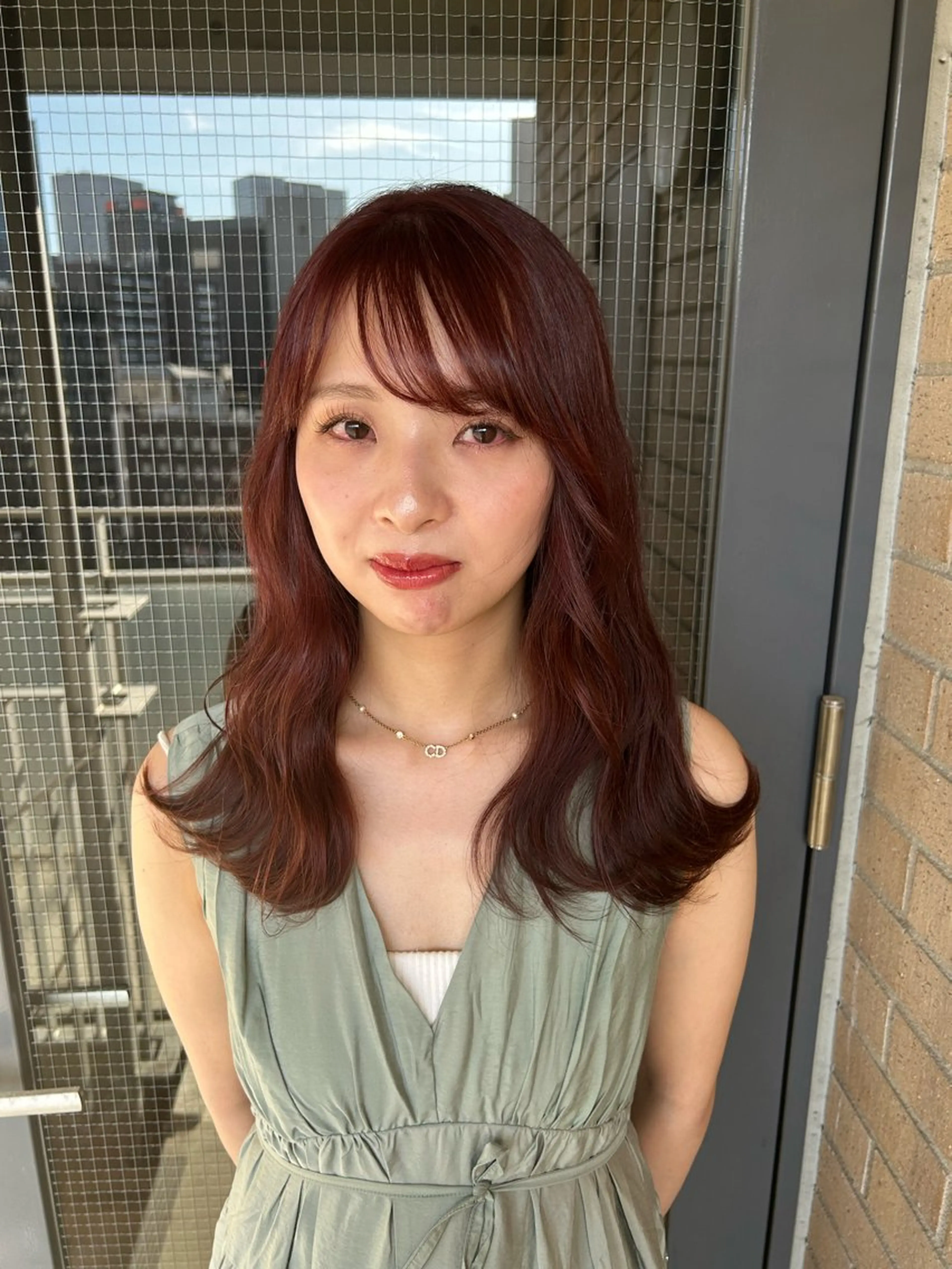 ロング カラー ブリーチ レッドカラー やすだ しおりのその他イメージ