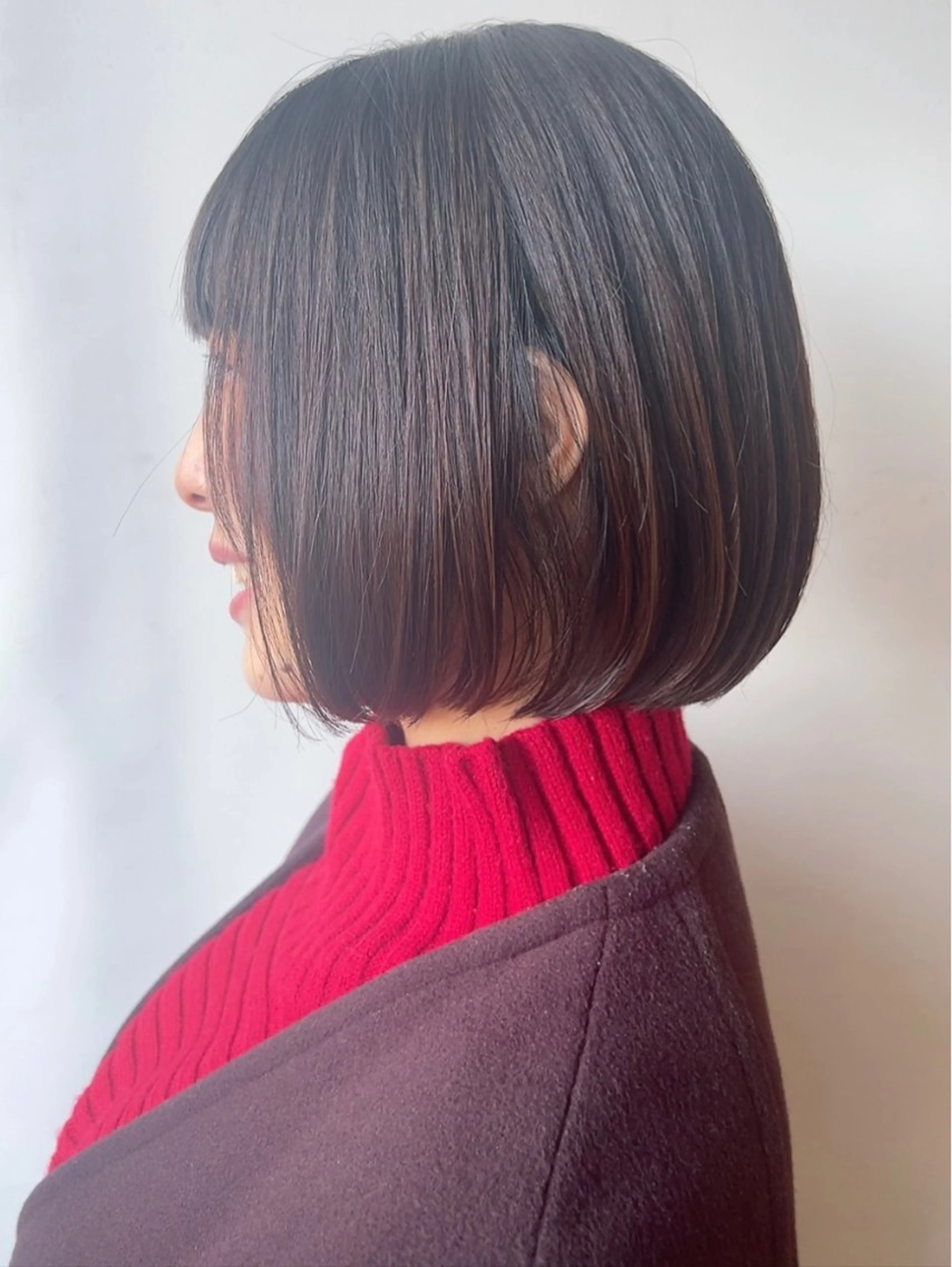 ショート ボブ morio from london所属・松岡彩華 ボブ /グレージュのヘアスタイル