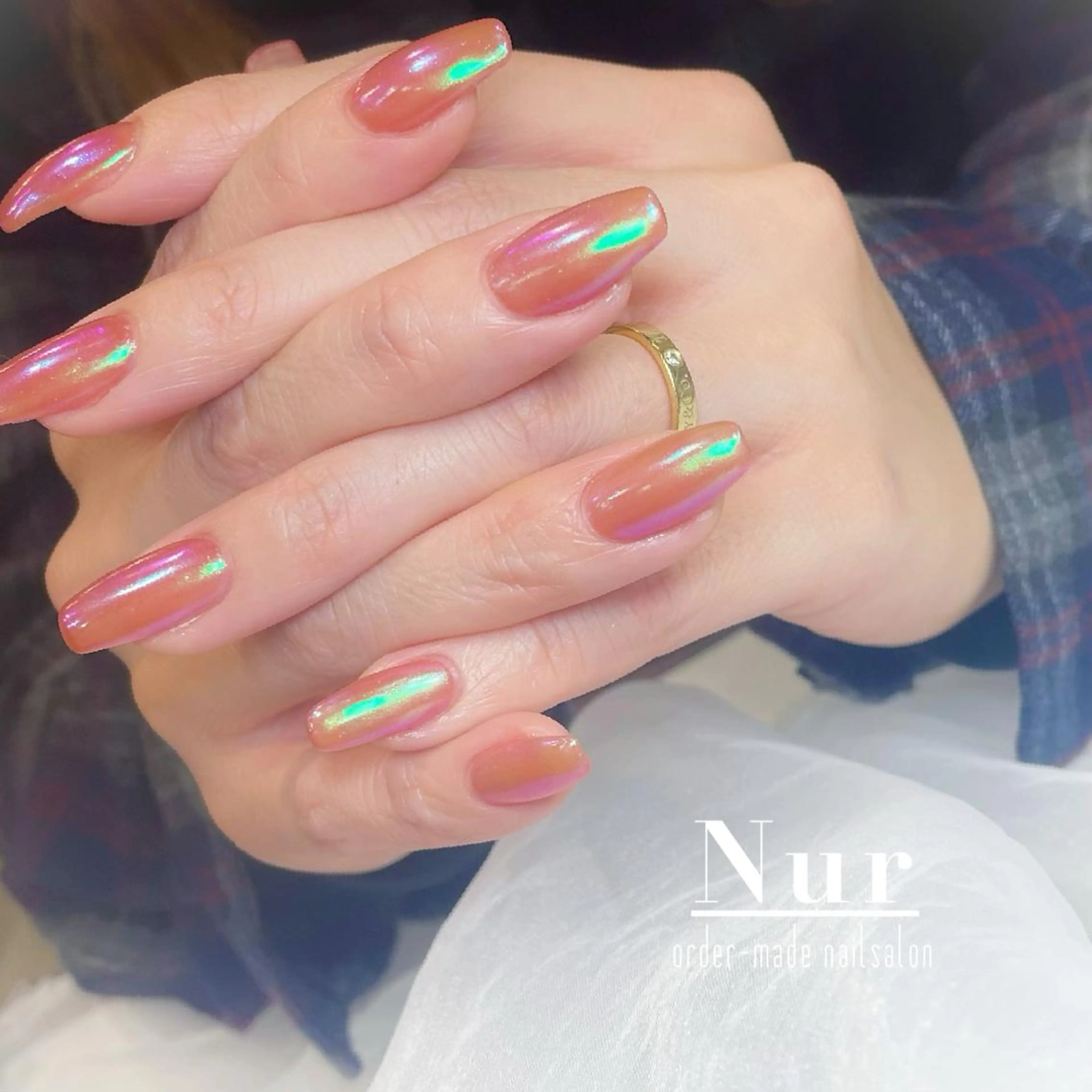 ネイル オーロラネイル フレンチネイル 韓国ネイル ニュアンスネイル ワンカラーネイル nailroom No.9(ナイン)のネイルデザイン