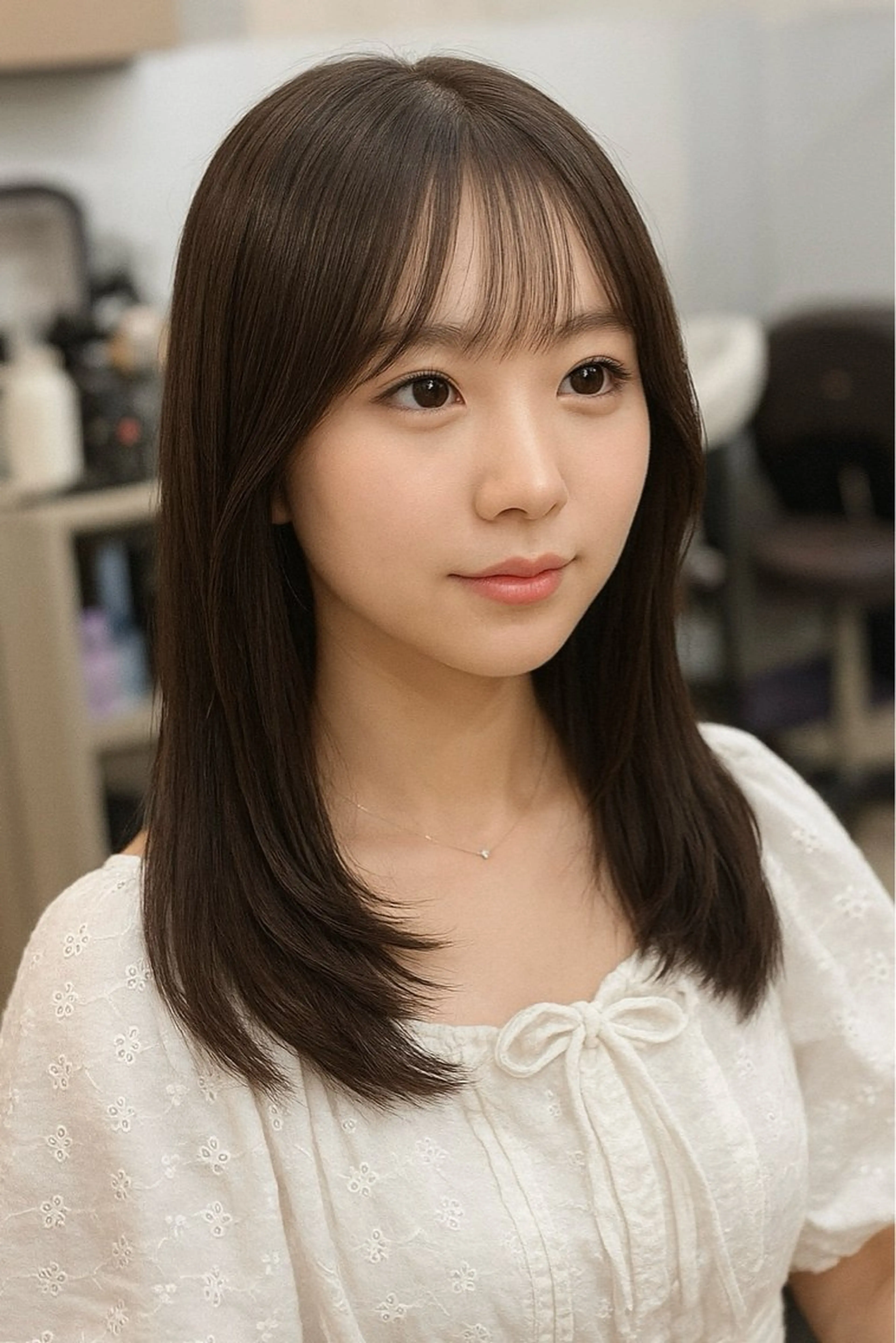 ミディアム カット ヘアカラー 鎌倉 楓麻のヘアスタイル