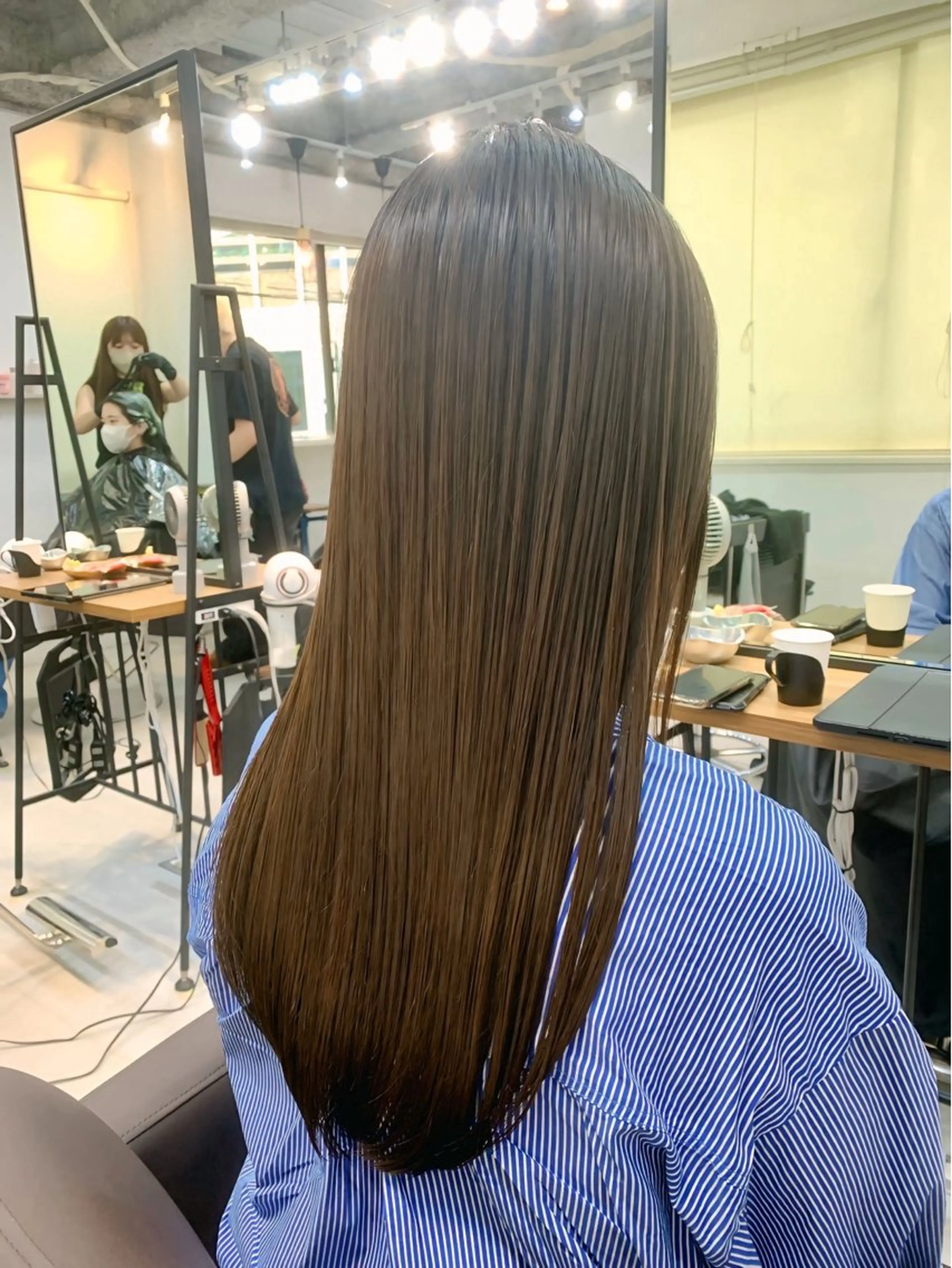 ロング カット 縮毛矯正 トリートメント 前田 健太のヘアスタイル