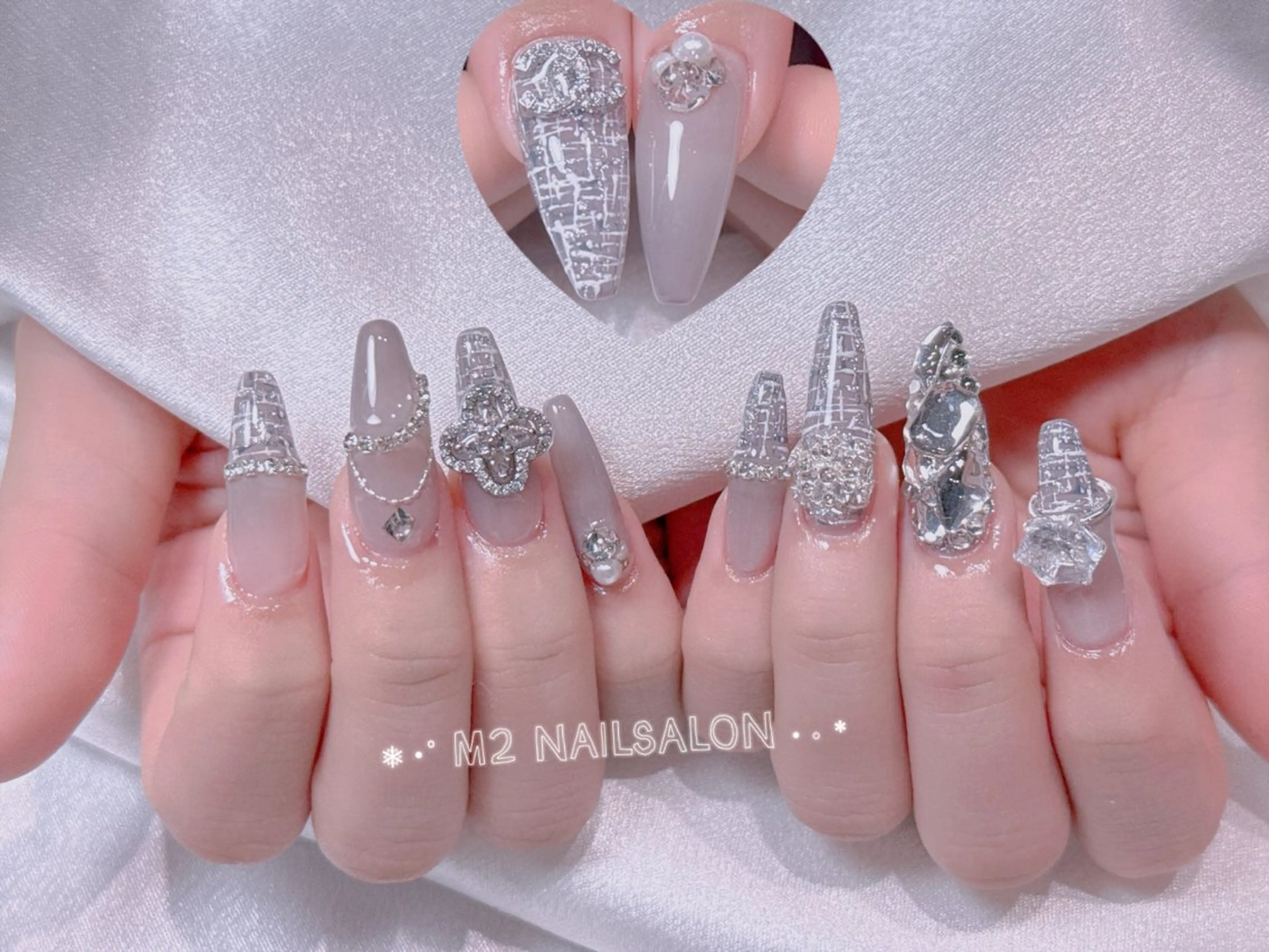 ネイル ジェルネイル 韓国ネイル マグネットネイル パラジェル ワンホンネイル ハンドネイル 長さだし専門店 M2 rikaのネイルデザイン