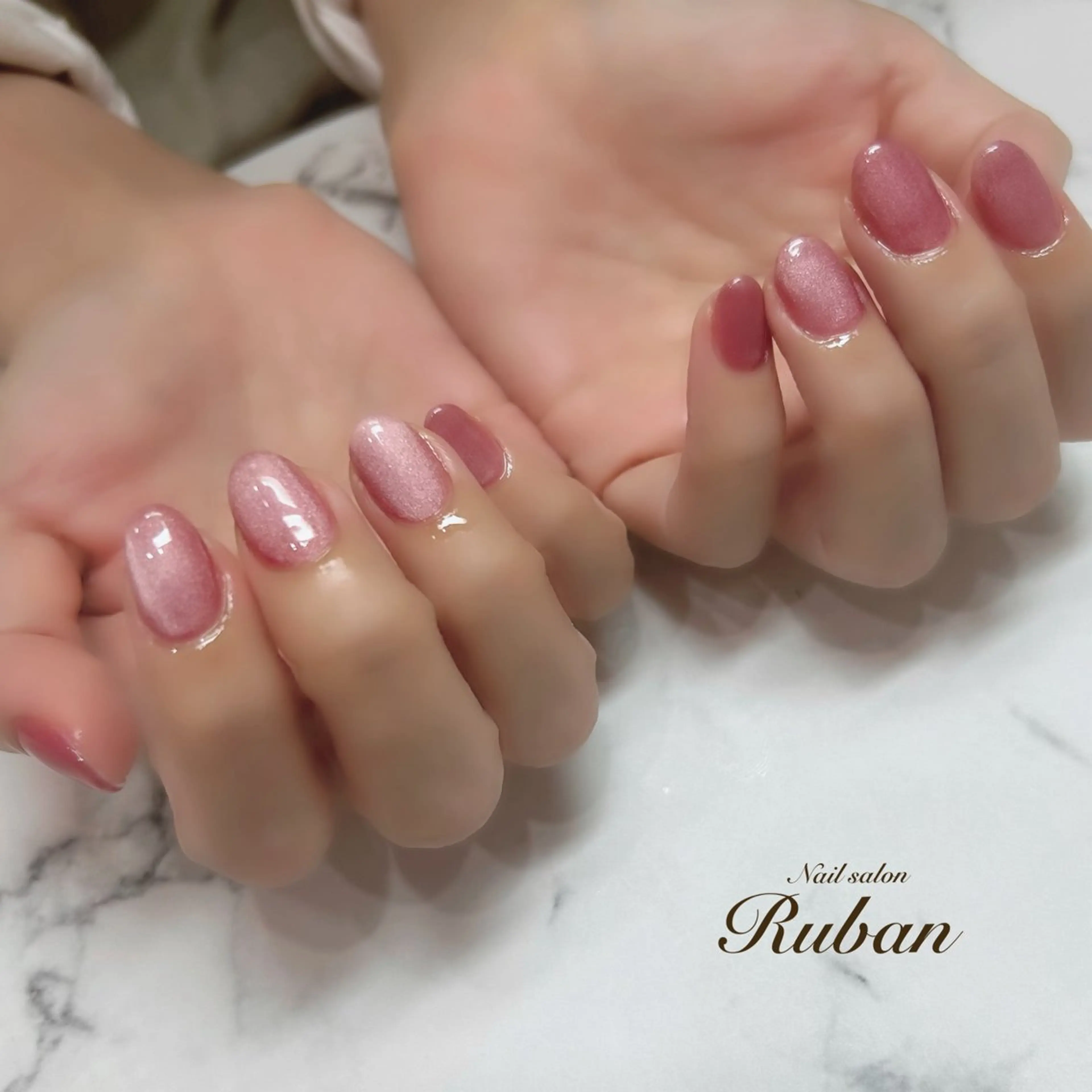 ネイル マグネットネイル ワンカラーネイル ハンドネイル Nail salon Ruban所属・Nail salon Rubanのネイルデザイン