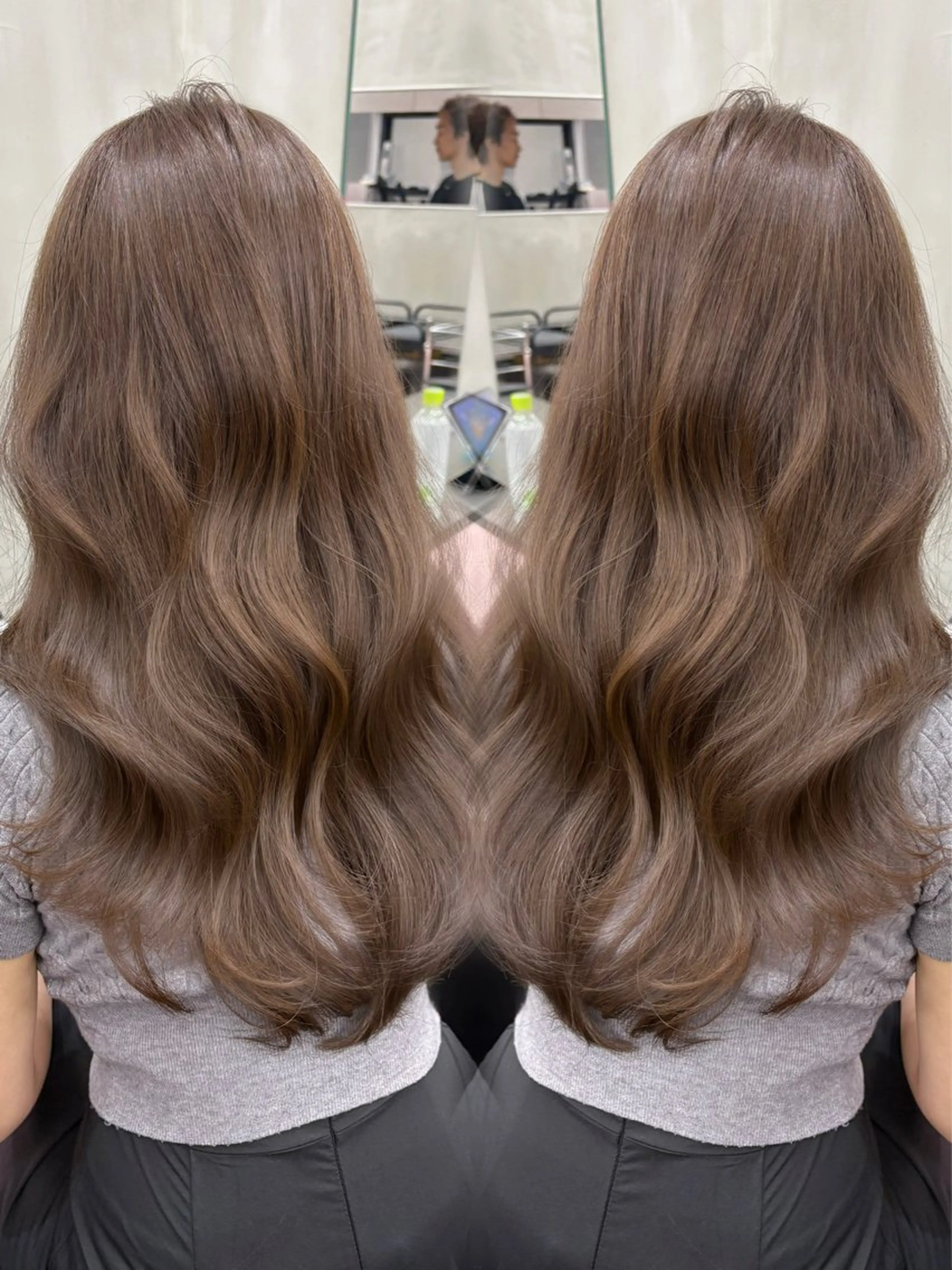 ロング カラー ベージュカラー ブリーチ ケアカラー 透明感カラー ブリーチなしカラー カット ヘアカラー トリートメント the path shogo🌻のヘアスタイル