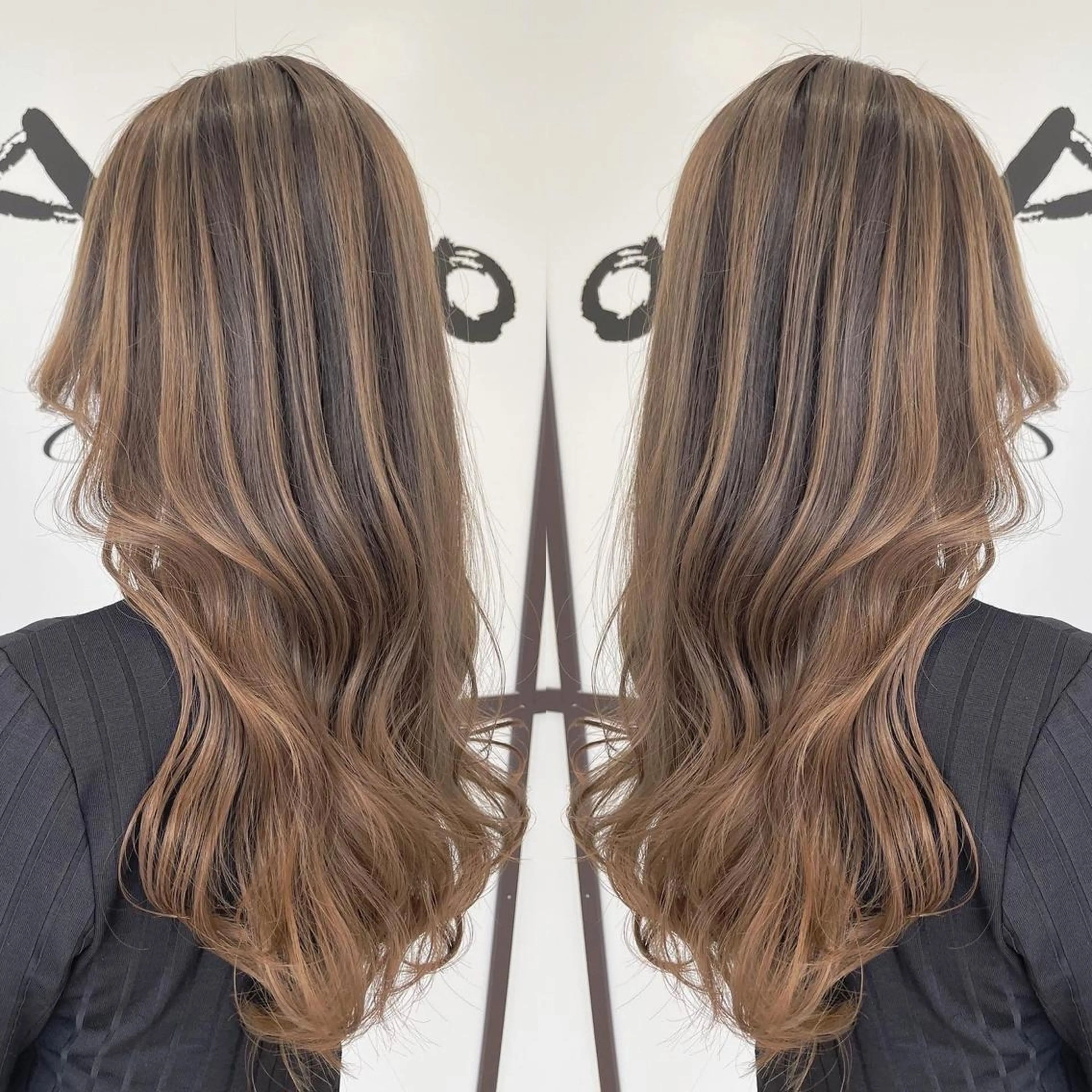 ロング カラー アッシュ ベージュカラー ミルキーベージュ 外国人風カラー レイヤーカット ヘアカラー トリートメント 河合秀明/ハイライト /インナーカラーのヘアスタイル