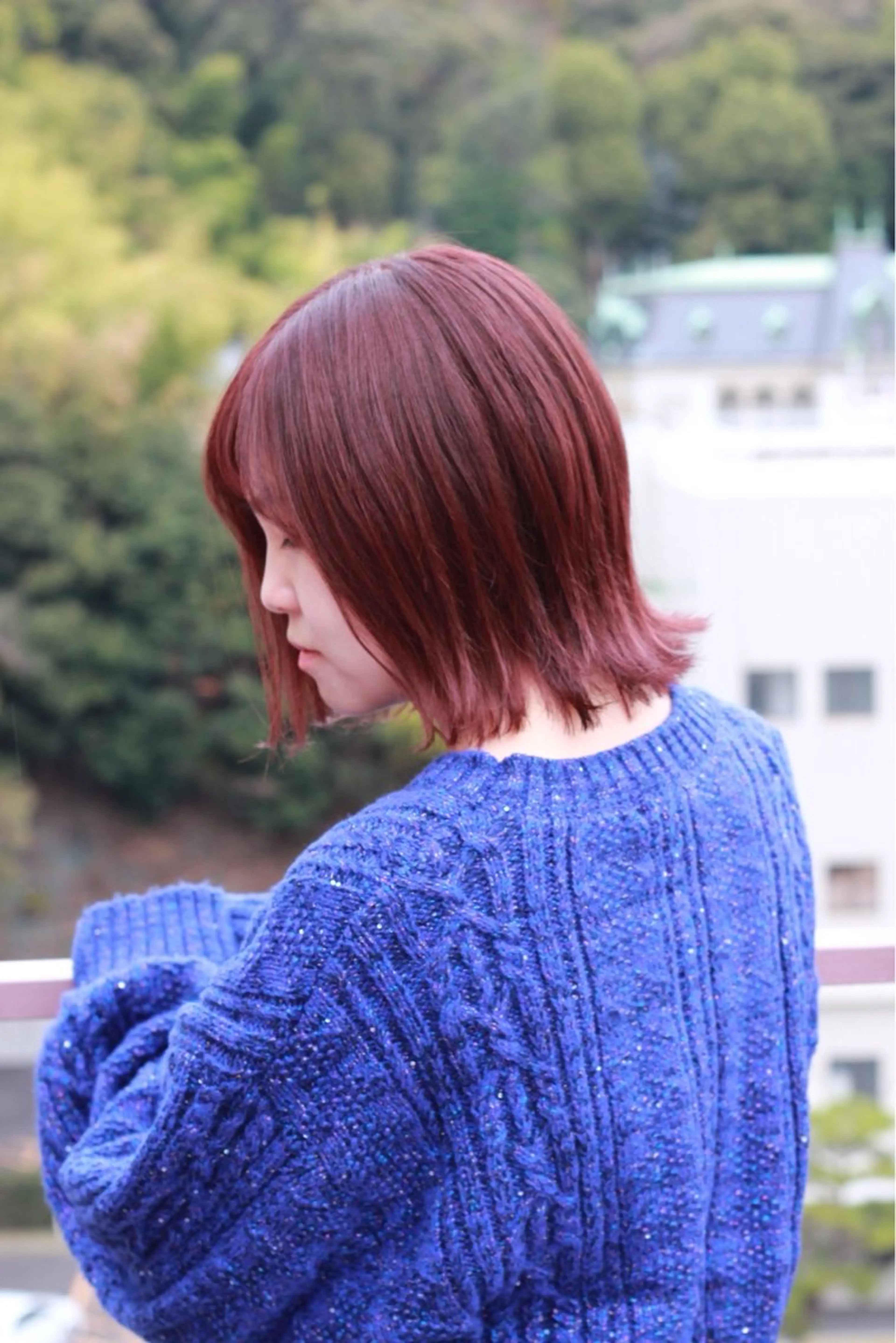 ミディアム カラー ピンクカラー カット ヘアカラー Viage （ビアージュ）のヘアスタイル