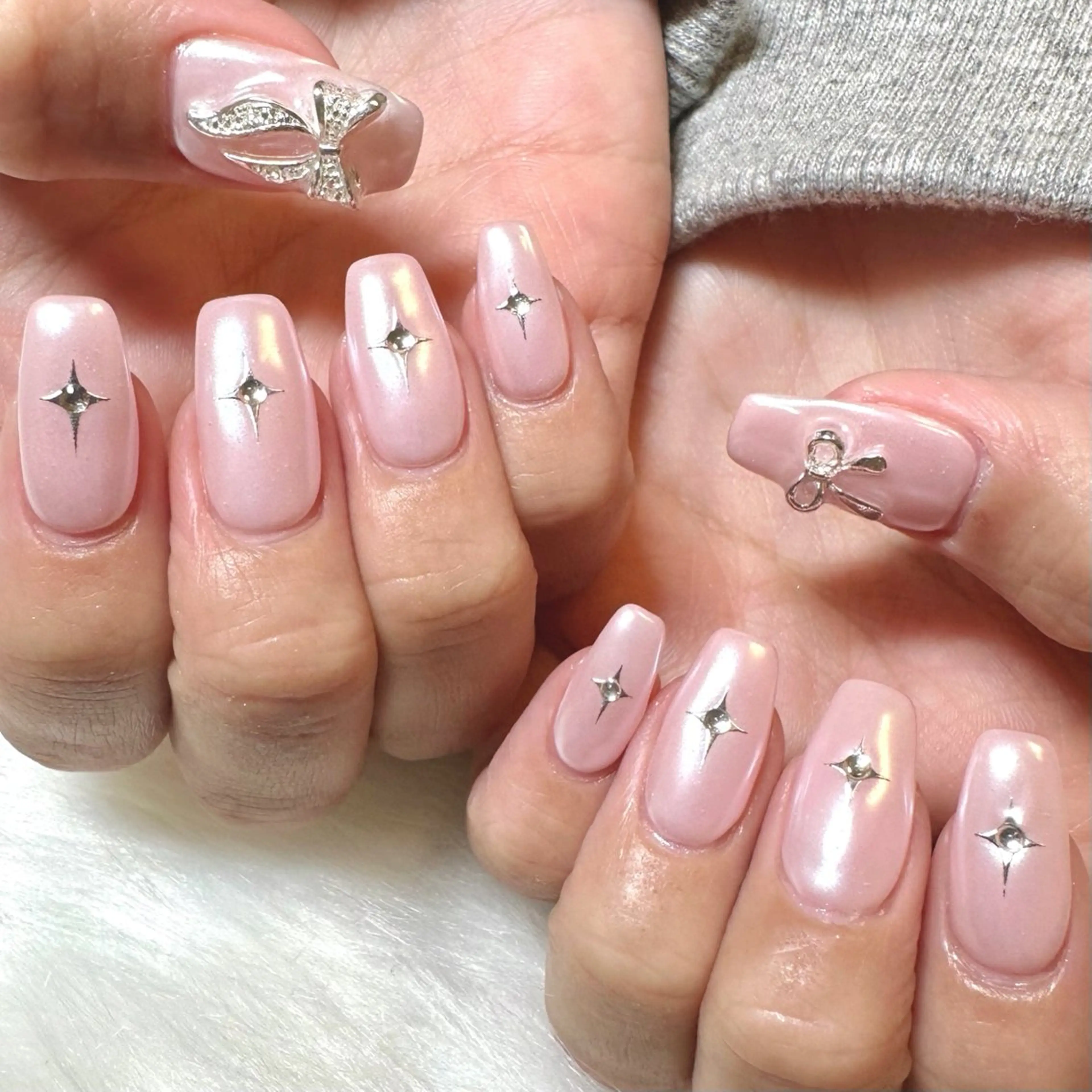 ネイル リボン ハンドネイル ひなの🌻hina nail自宅サロンのネイルデザイン