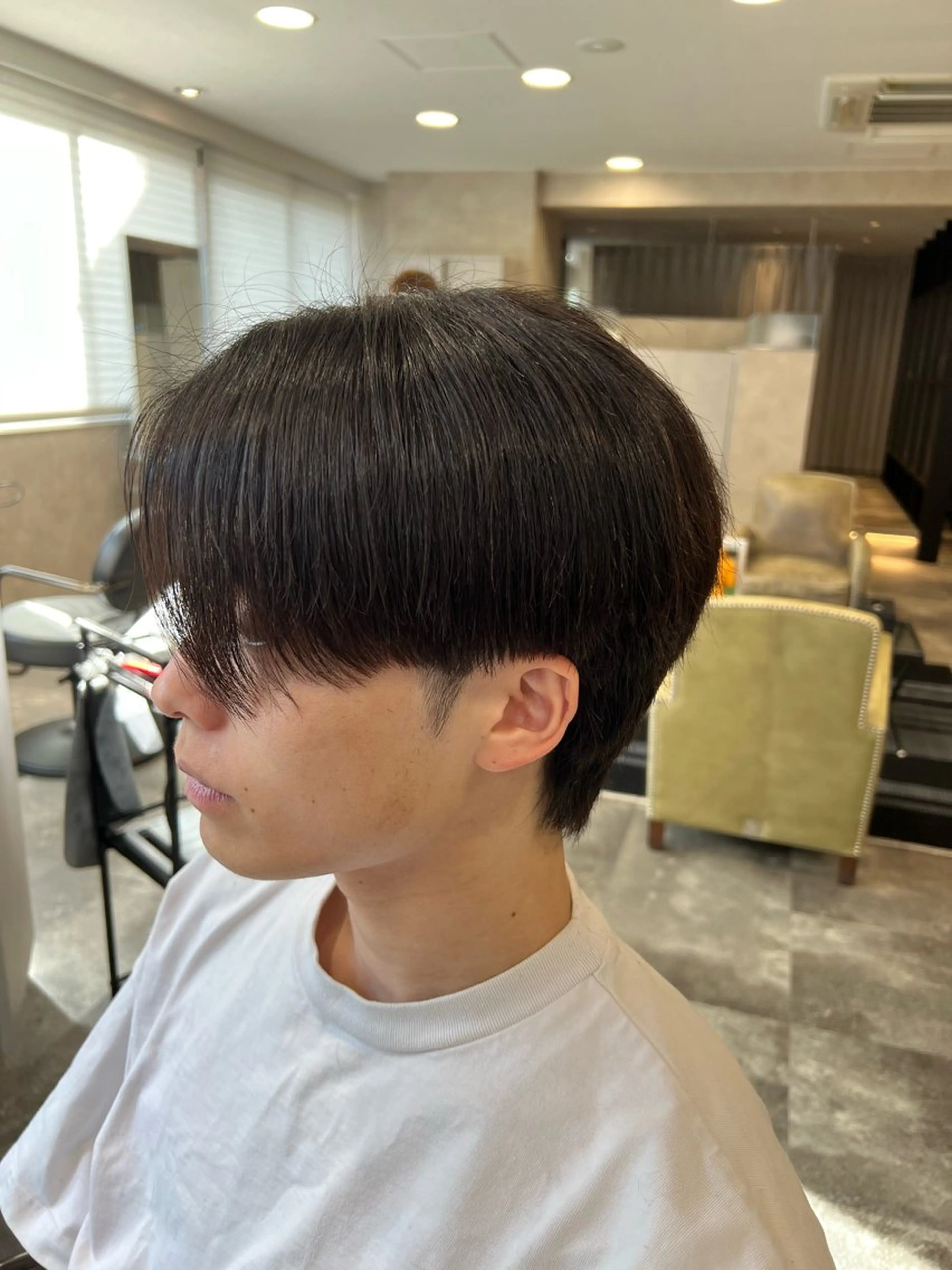 ミディアム ヘアアレンジ メンズ センターパート メンズ特化/カラー/ パーマ/ケイシンのヘアスタイル