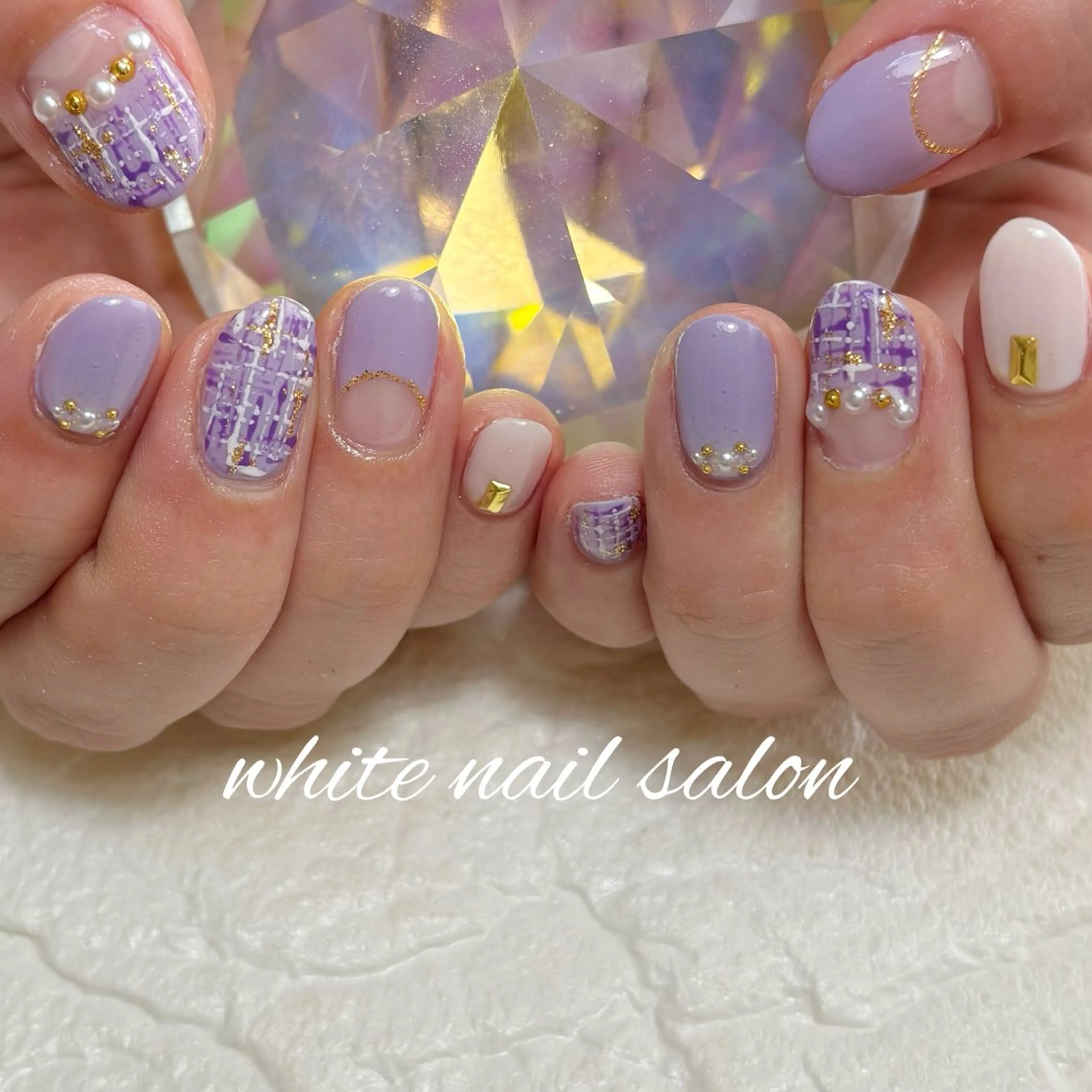 ネイル フットネイル ラメ(グリッター) 持ち込み ハンドネイル white nail salonのネイルデザイン