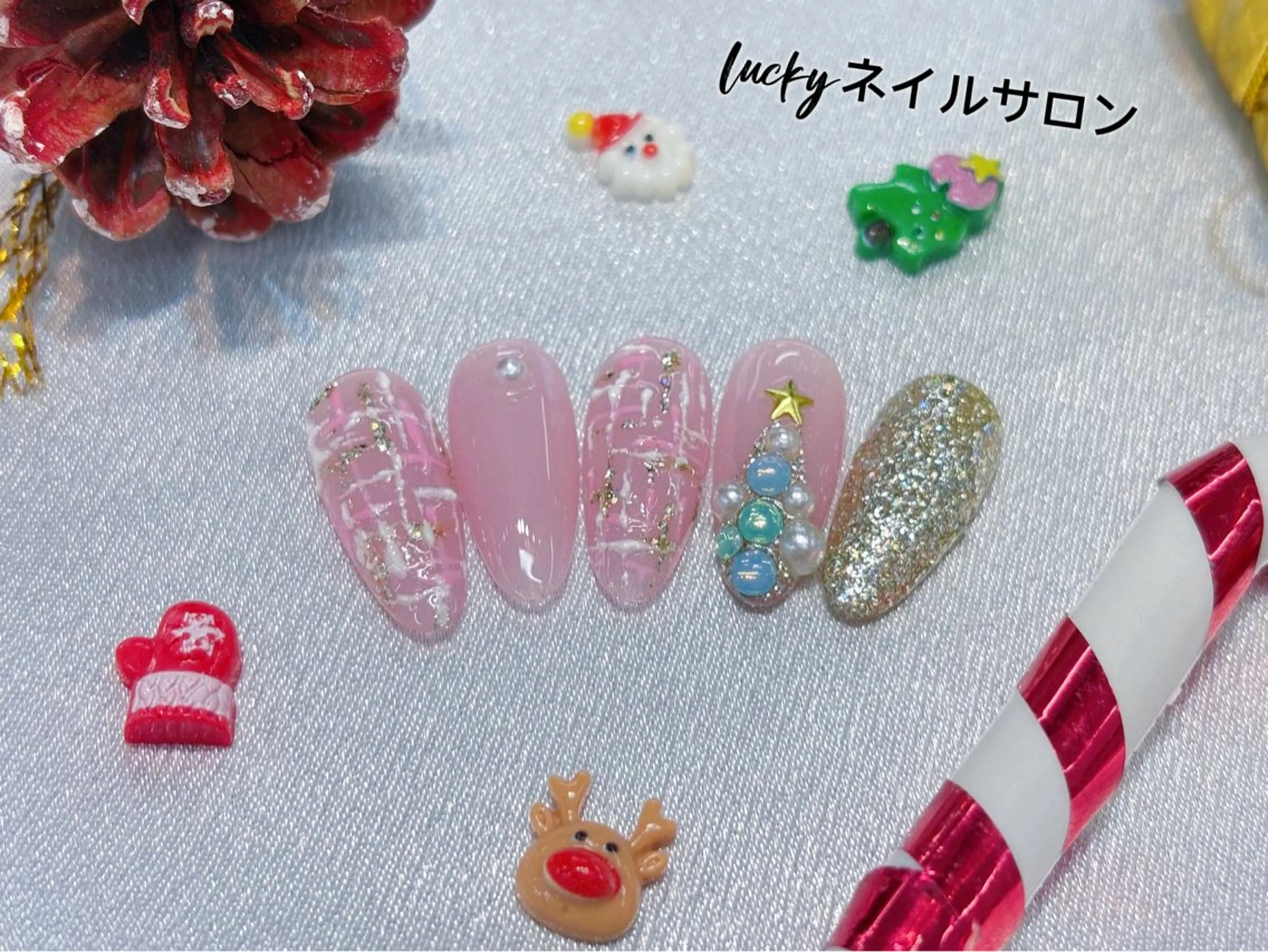 ネイル アートネイル チークネイル 長さ出し フットネイル ジェルネイル ハンドネイル フットネイル ハンドケア ラッキーネイルサロン 西川口東口店のネイルデザイン