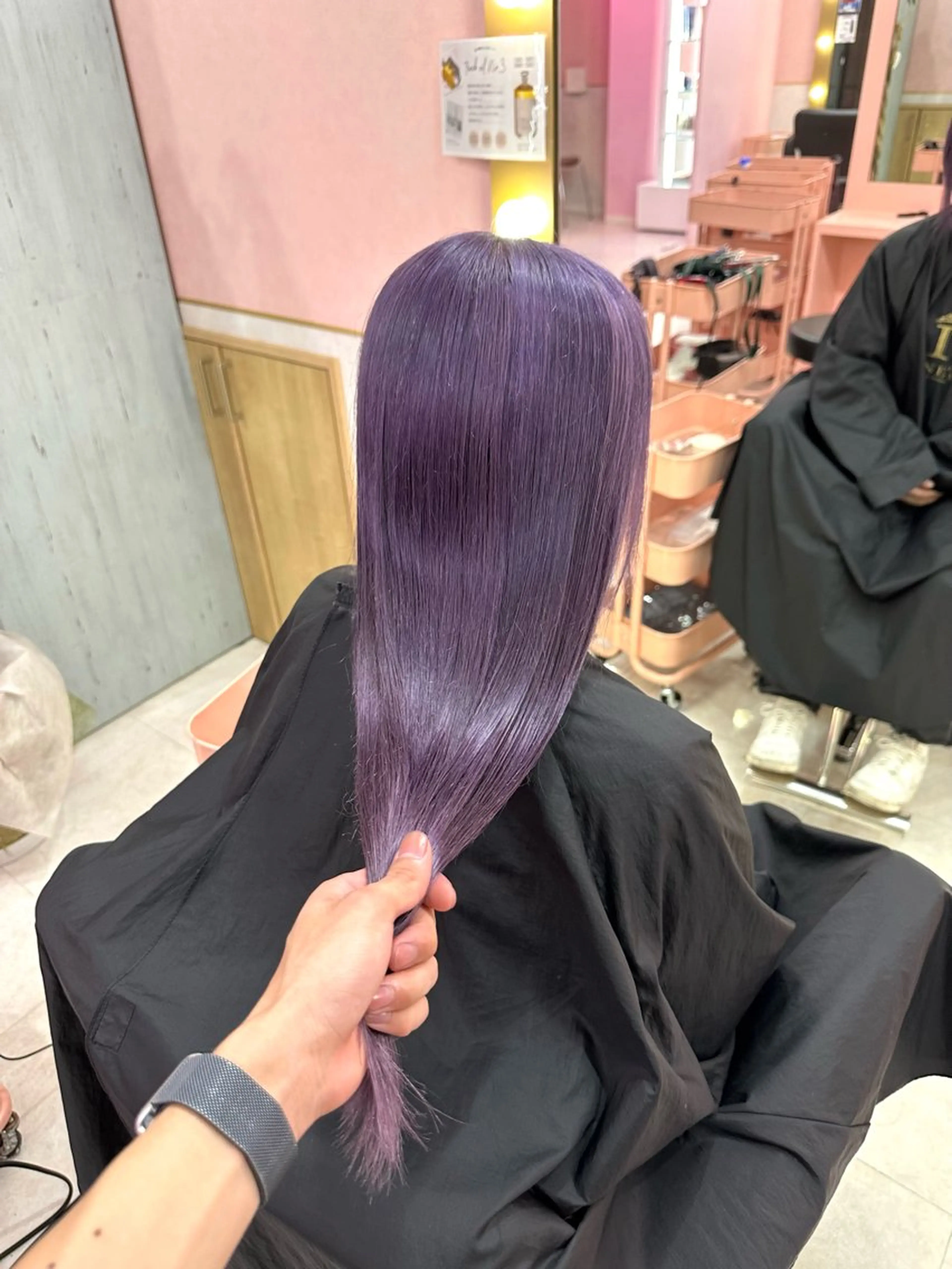 ロング カラー ラベンダーカラー ヘアカラー 🪞ダメージレス艶 🪞れいのヘアスタイル