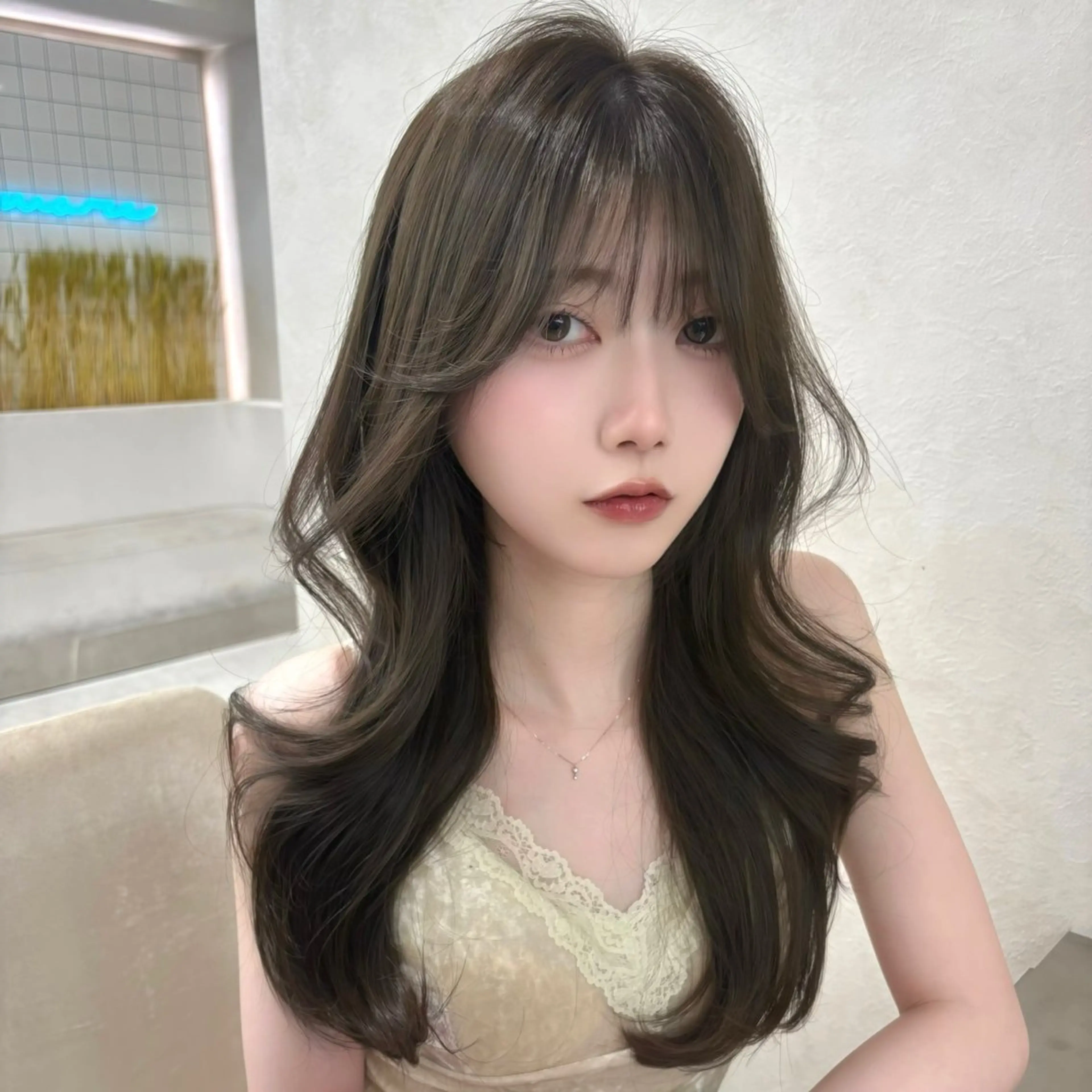 ロング ハッシュカット ハイレイヤー 韓国風ヘア レイヤーカット Lond mare ✂︎YUTAのヘアスタイル