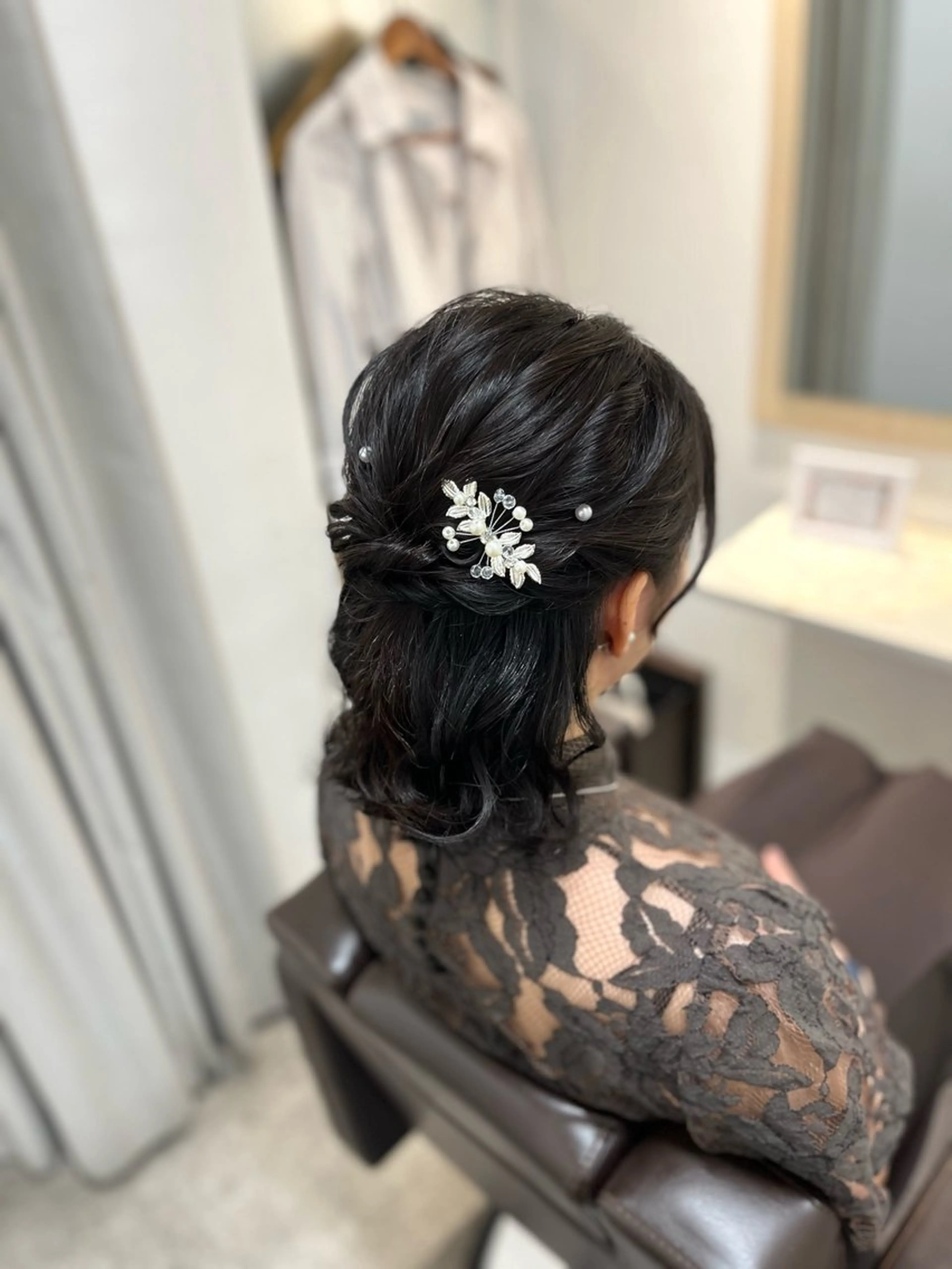ヘアアレンジ 結婚式・ブライダル ボブ ヘアセット 似合わせヘアメイク 💐オダギリチアキのヘアスタイル