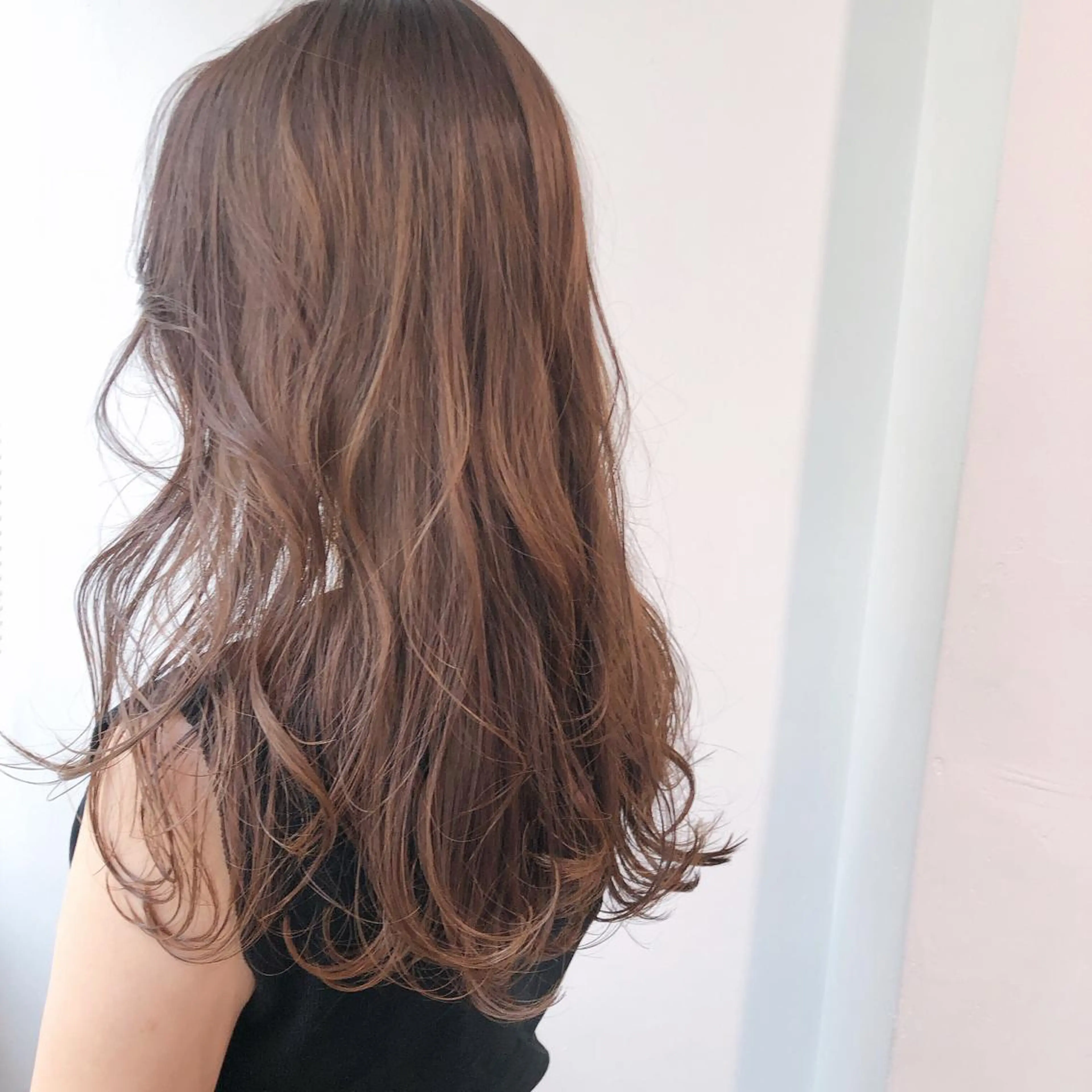 セミロング カラー グレージュ ヘアカラー トリートメント ヘアセット ❤️sai❤️ official❤️のヘアスタイル