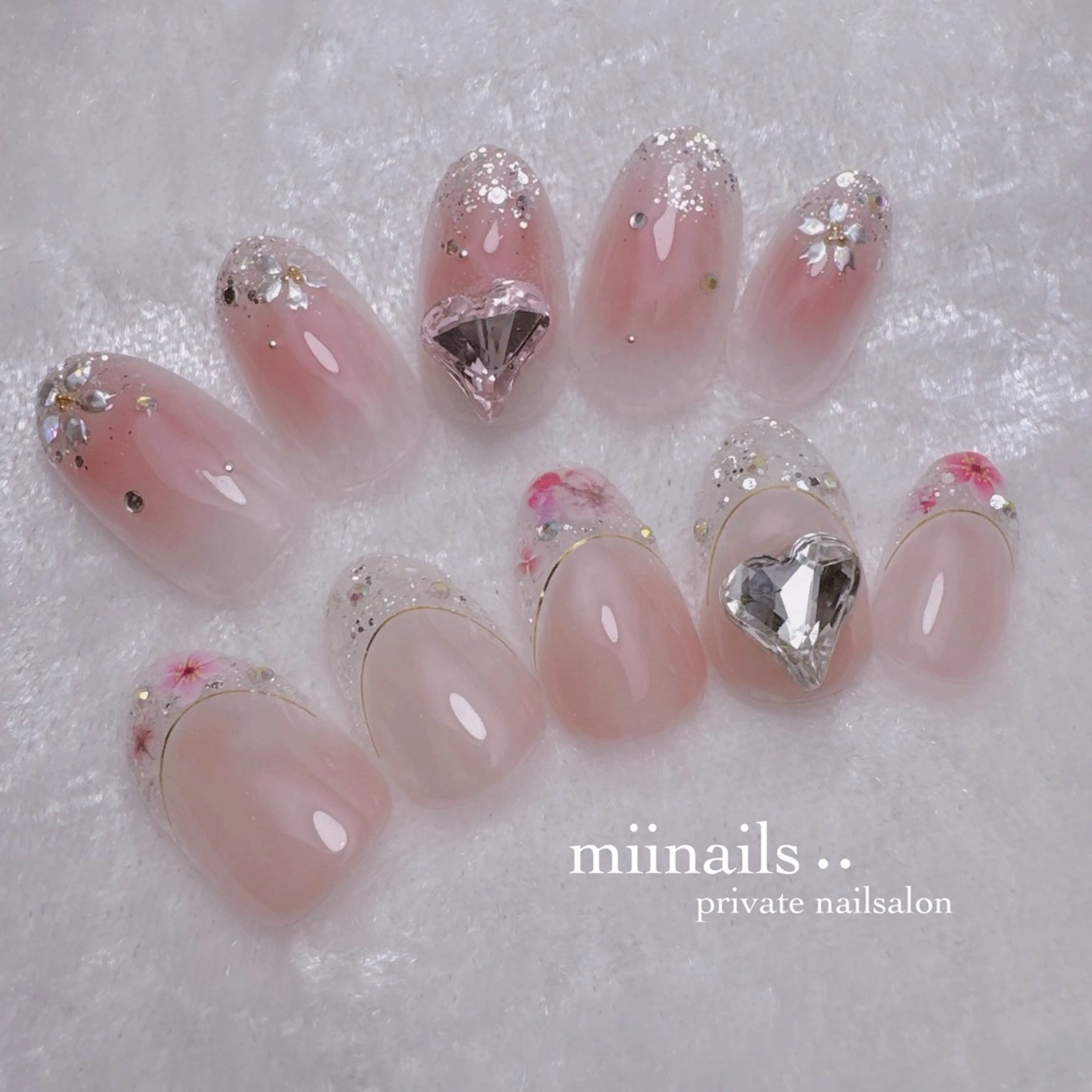 ネイル 韓国ネイル マグネットネイル ワンホンネイル ハンドネイル nailsalon miinailsのネイルデザイン