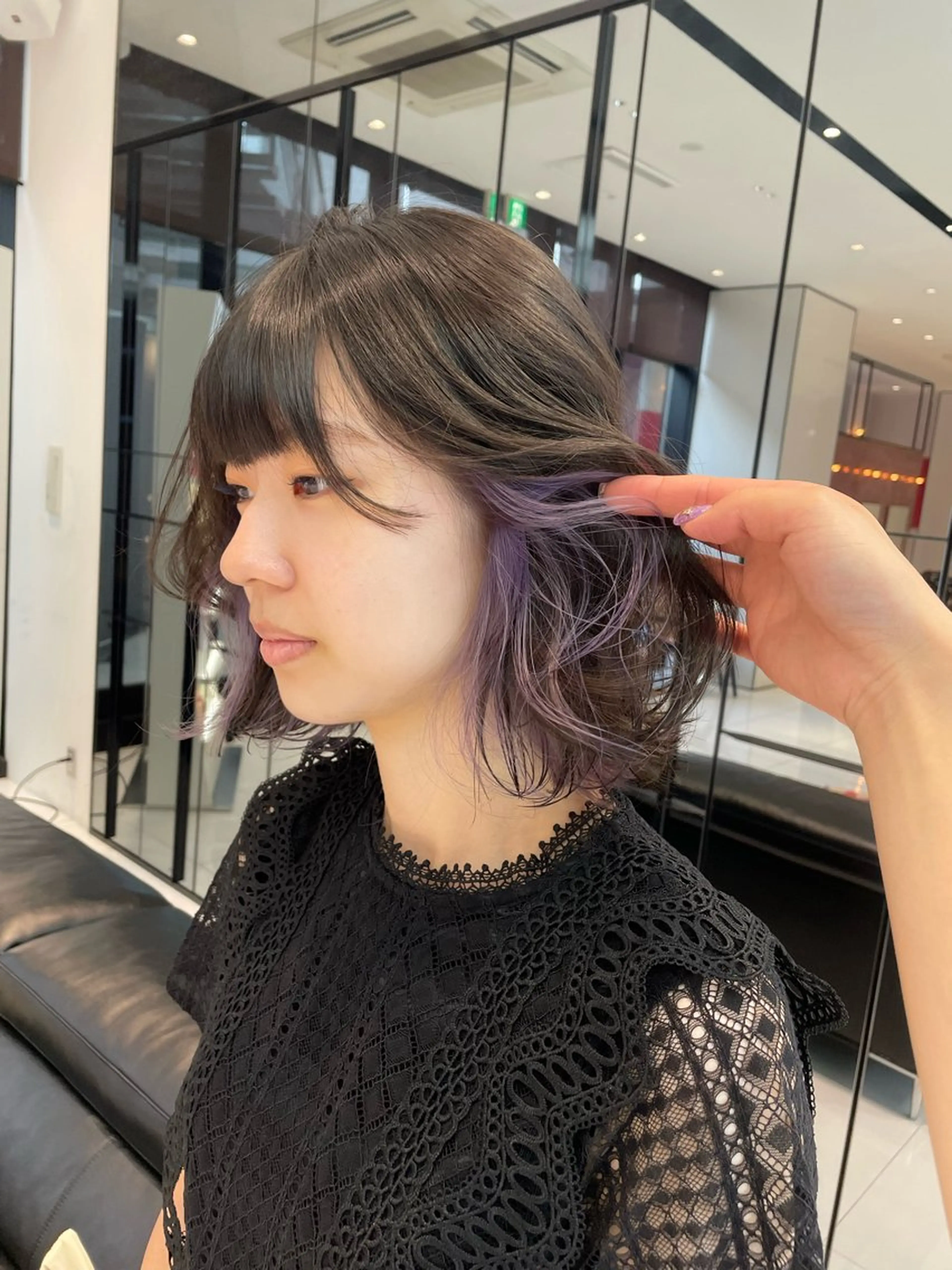 ミディアム パープルカラー ヘアカラー keen 吉祥寺所属・【韓国❤️海外ヘア】 AYAKAのヘアスタイル