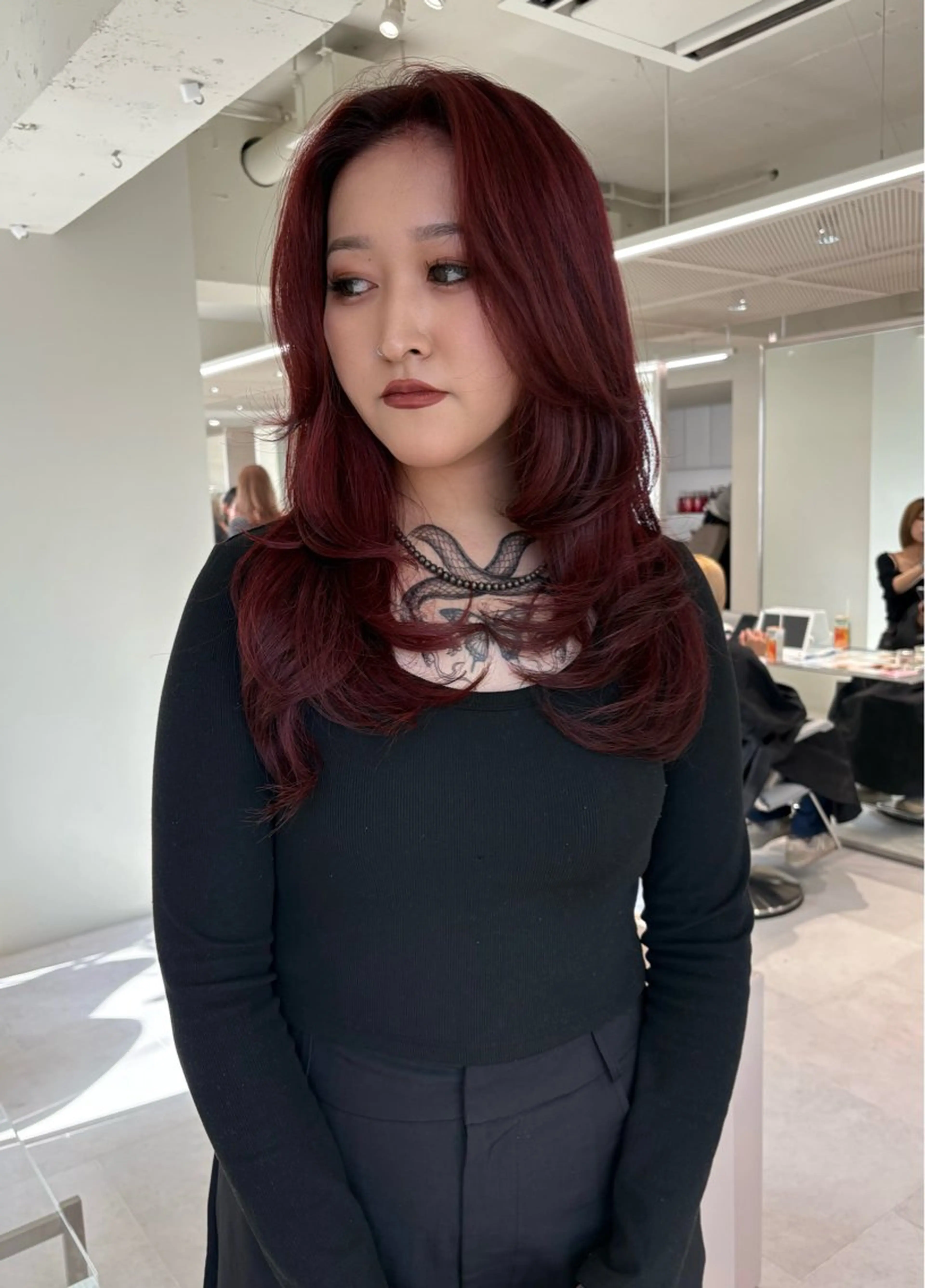 ロング カラー ブリーチ レイヤーカット カット 丸みショート /NAGISAのヘアスタイル