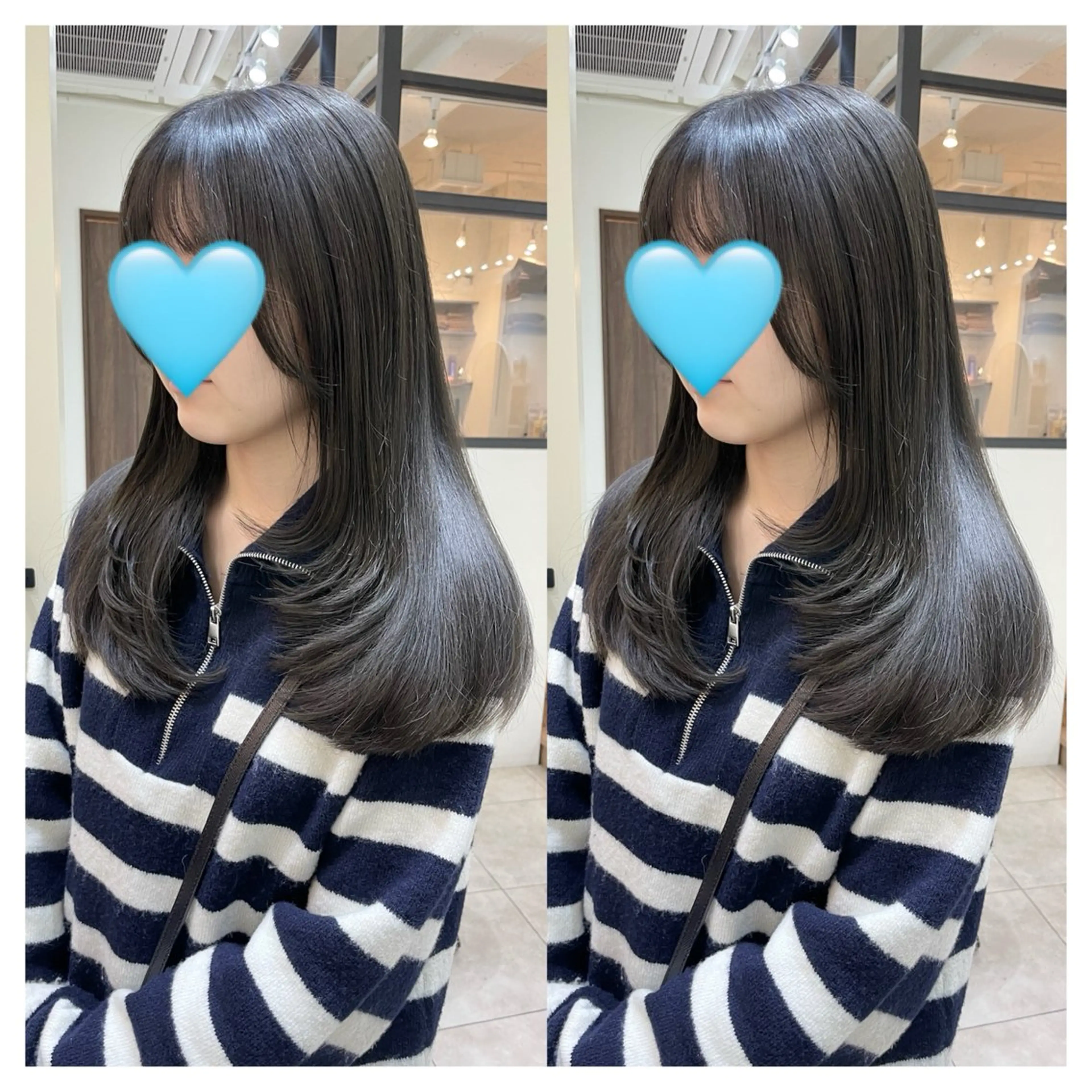 セミロング カラー カット ヘアカラー トリートメント 村山 茉衣のヘアスタイル