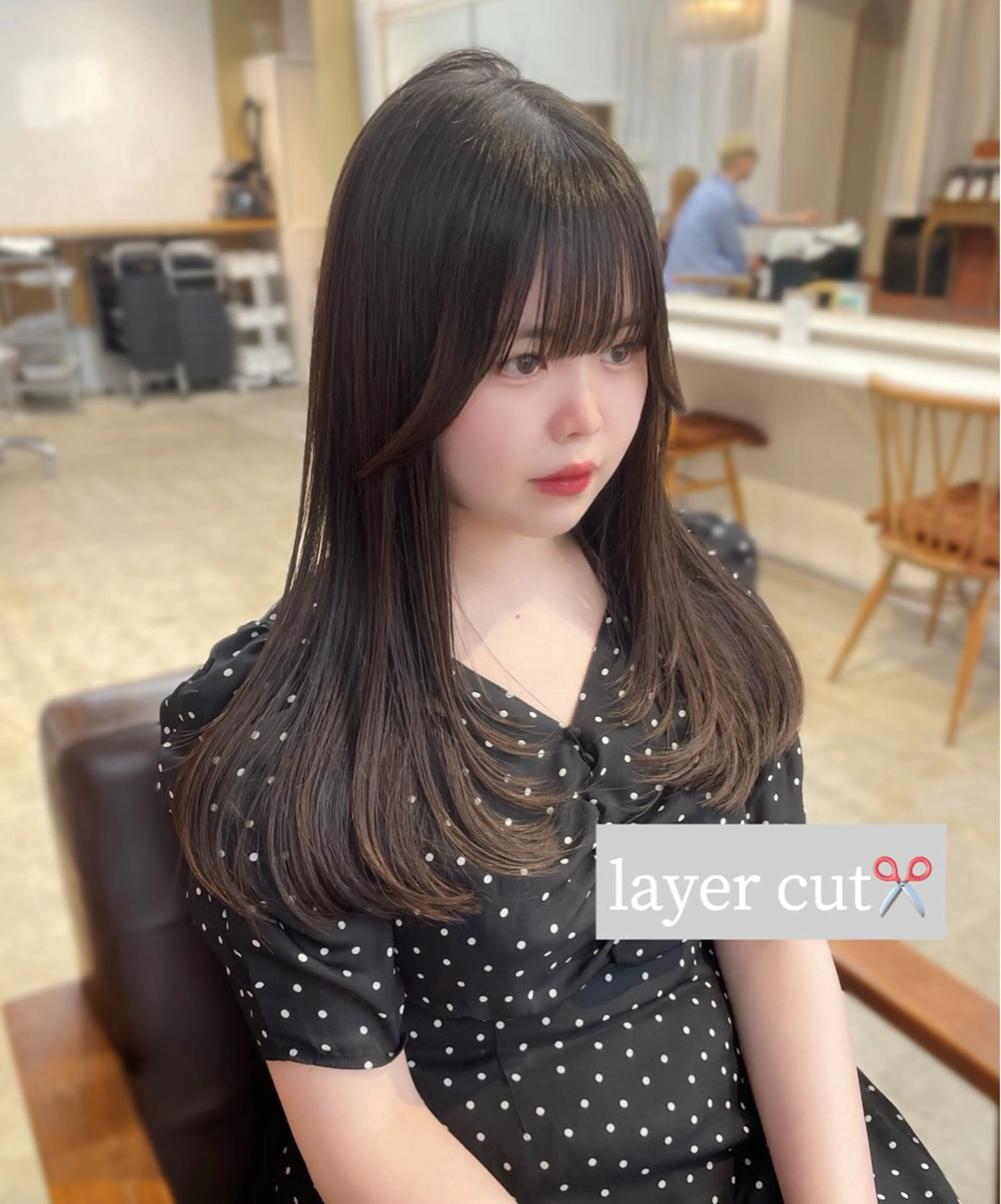 セミロング カット ショート/レイヤー カット/ミサキ💐のヘアスタイル