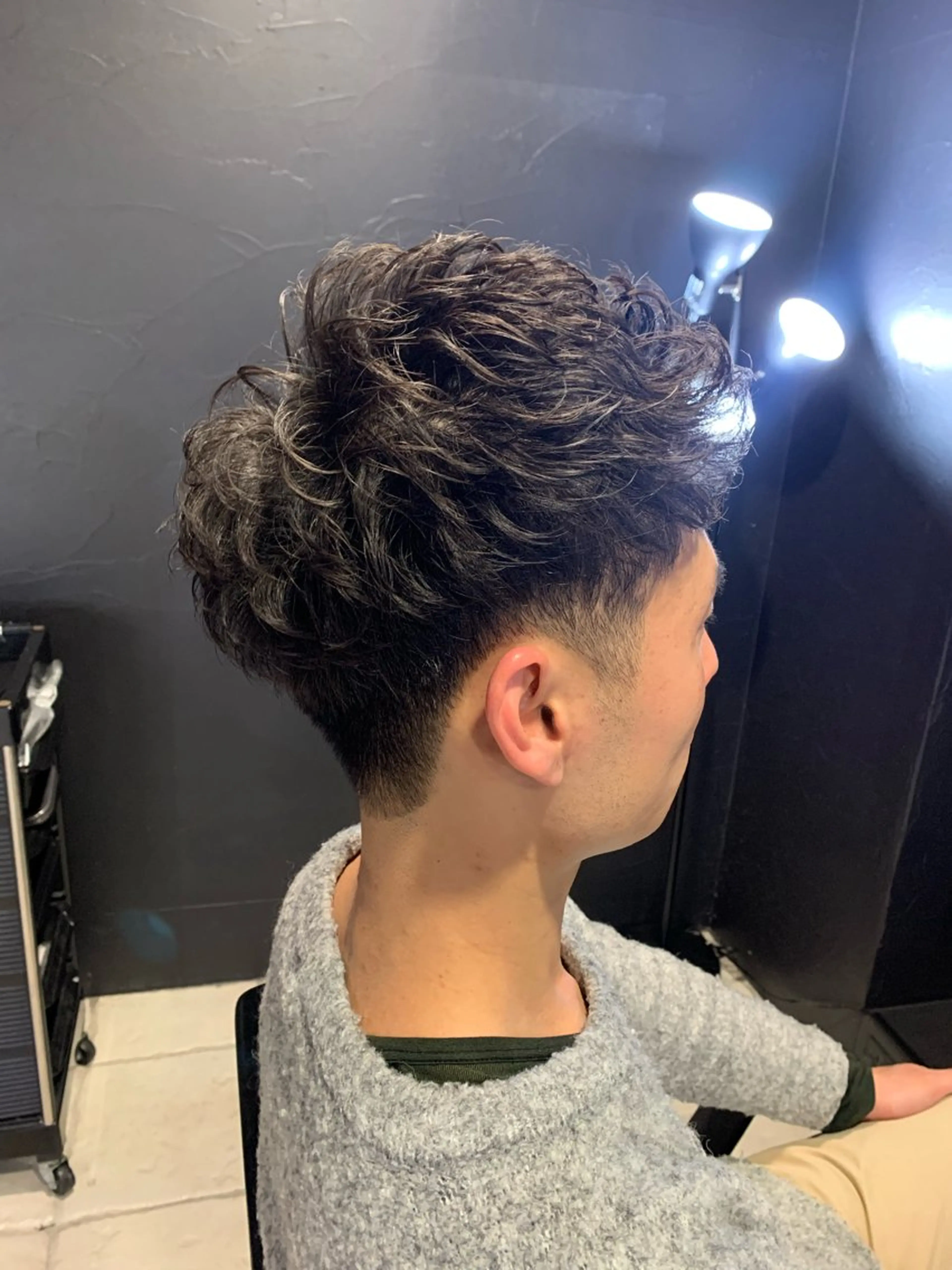 ショート メンズ メンズパーマ カット パーマ トリートメント ヘアセット メンズパーマ/難波/ 心斎橋　室園亮佑のヘアスタイル
