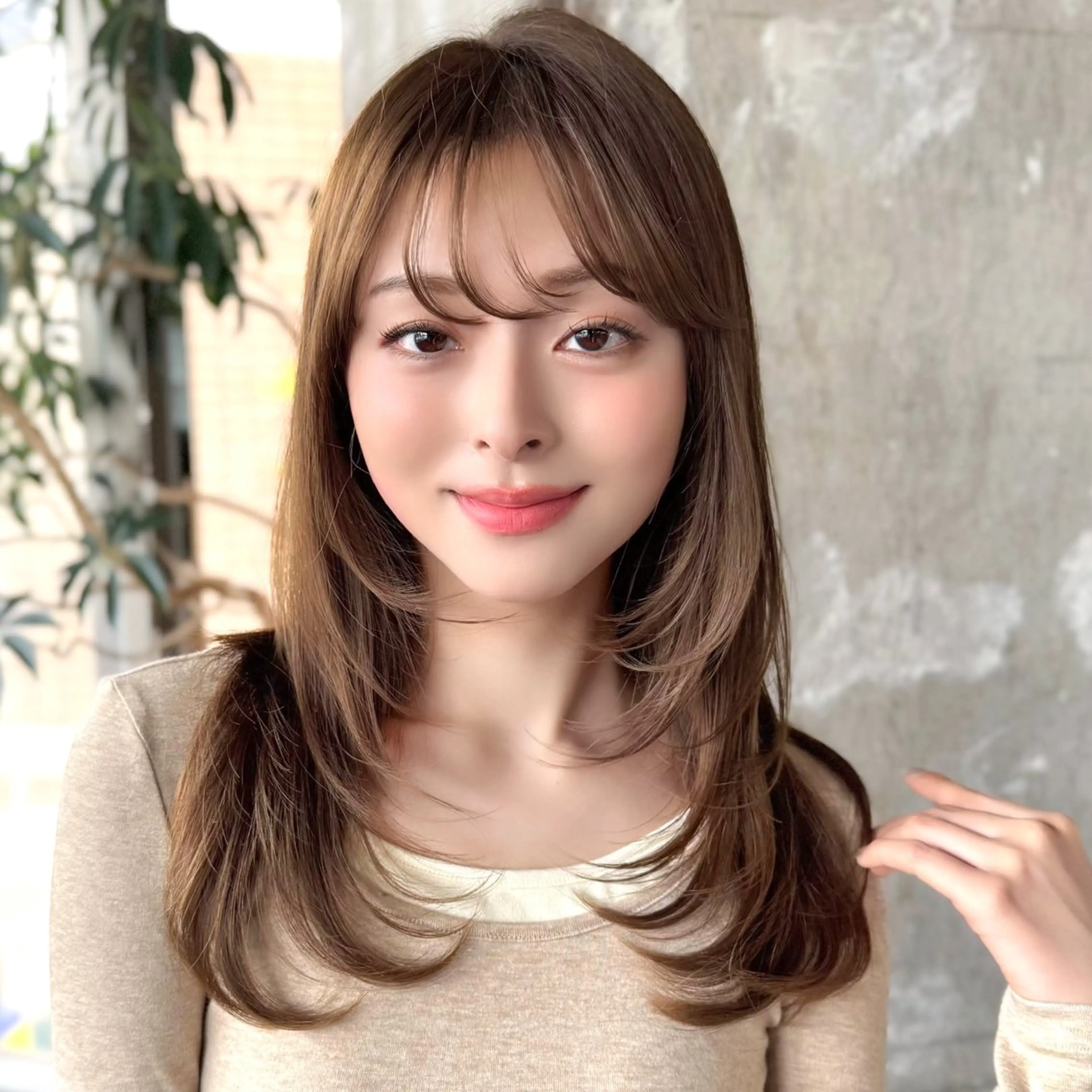 ロング カット ヘアカラー トリートメント 瀬野隼也 ミディアムロングのヘアスタイル