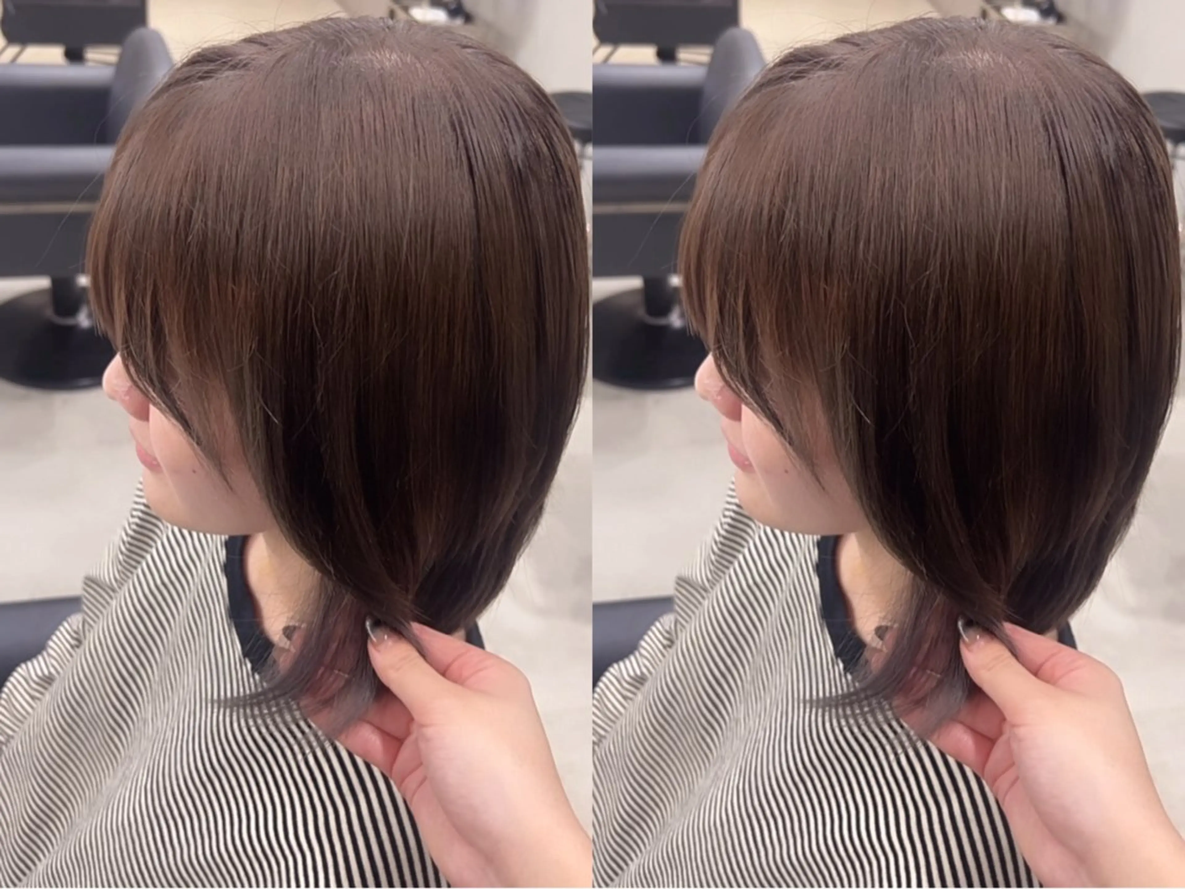 ショート カラー ヘアカラー トリートメント Something MOMOKAのヘアスタイル