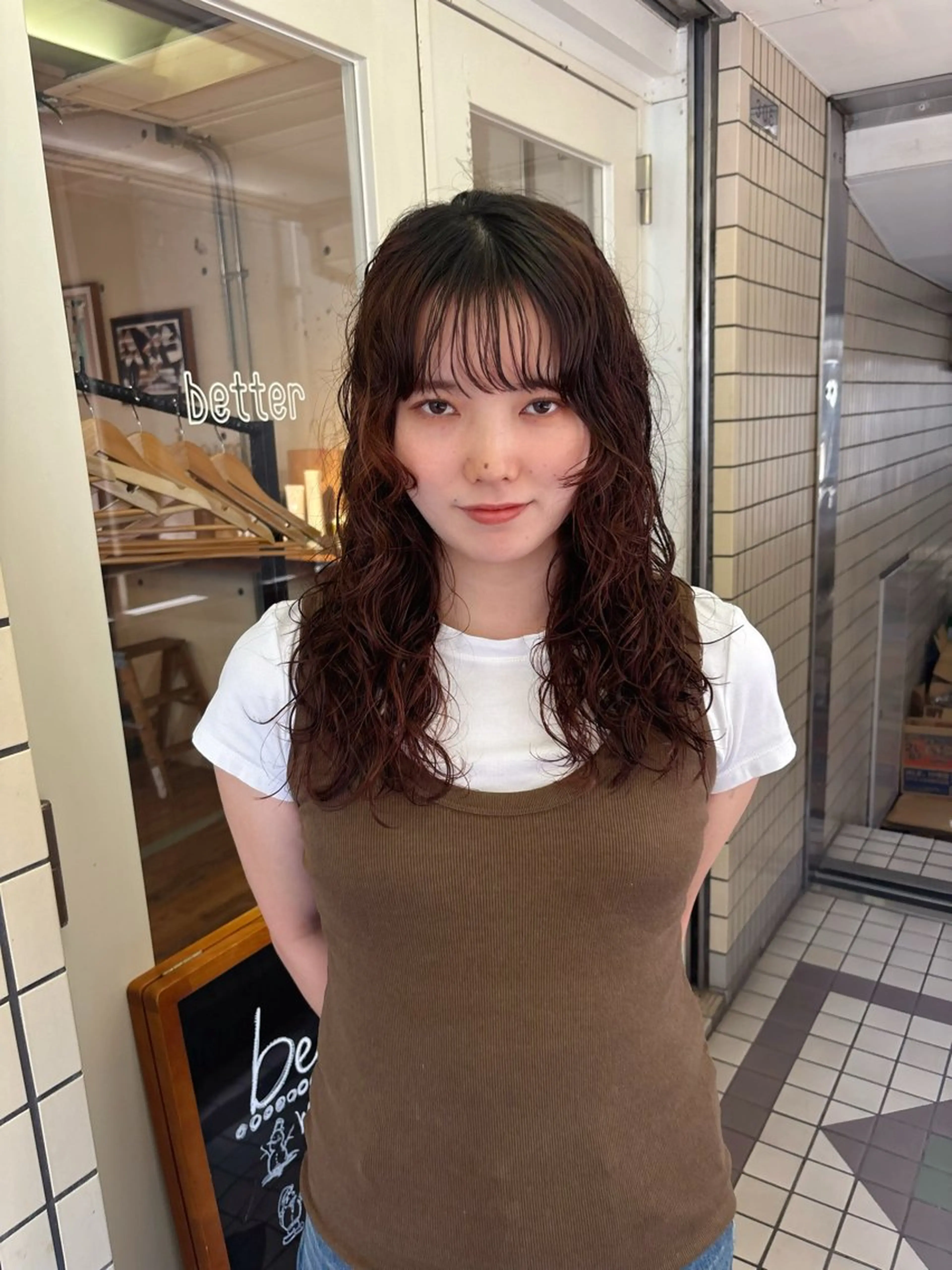 ロング パーマ カット パーマ kaito パーマ募集🌀😵‍のヘアスタイル