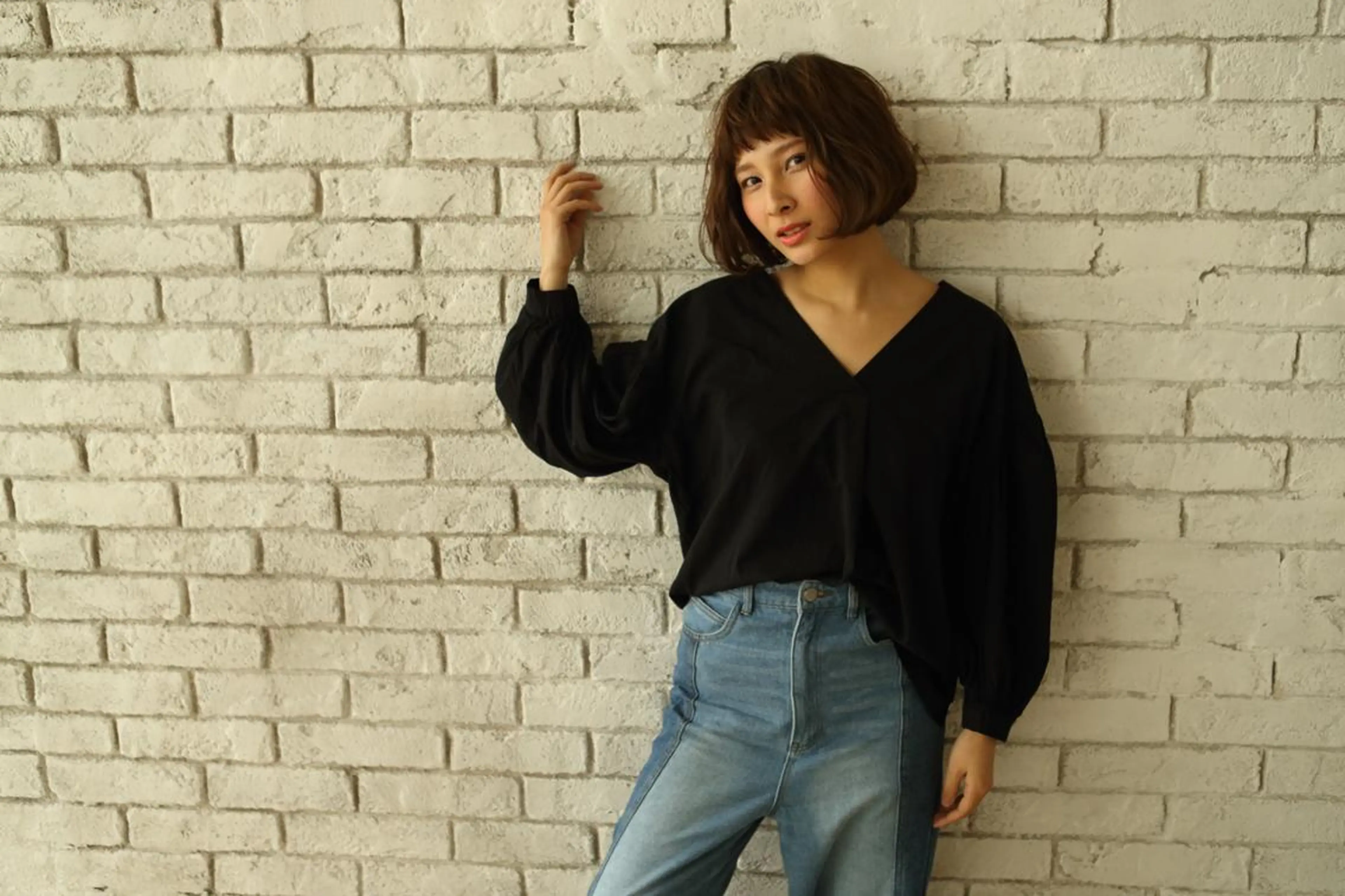 ミディアム ミディアムパーマ アッシュ 髪質改善 トリートメント 髪質改善ストレート nao.c 田原台店のヘアスタイル