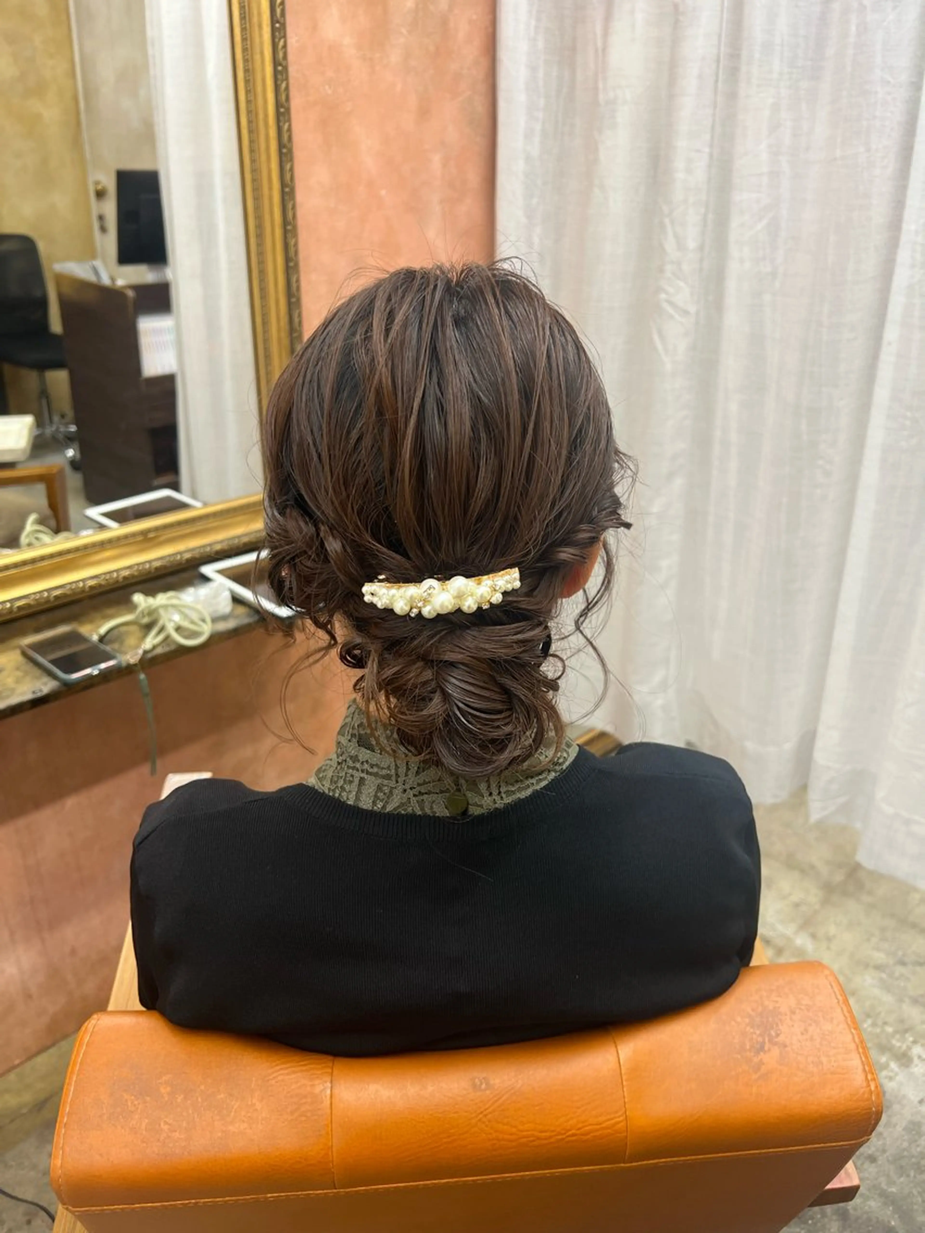 セミロング ヘアアレンジ ヘアセット ともざねゆか UniQのヘアスタイル
