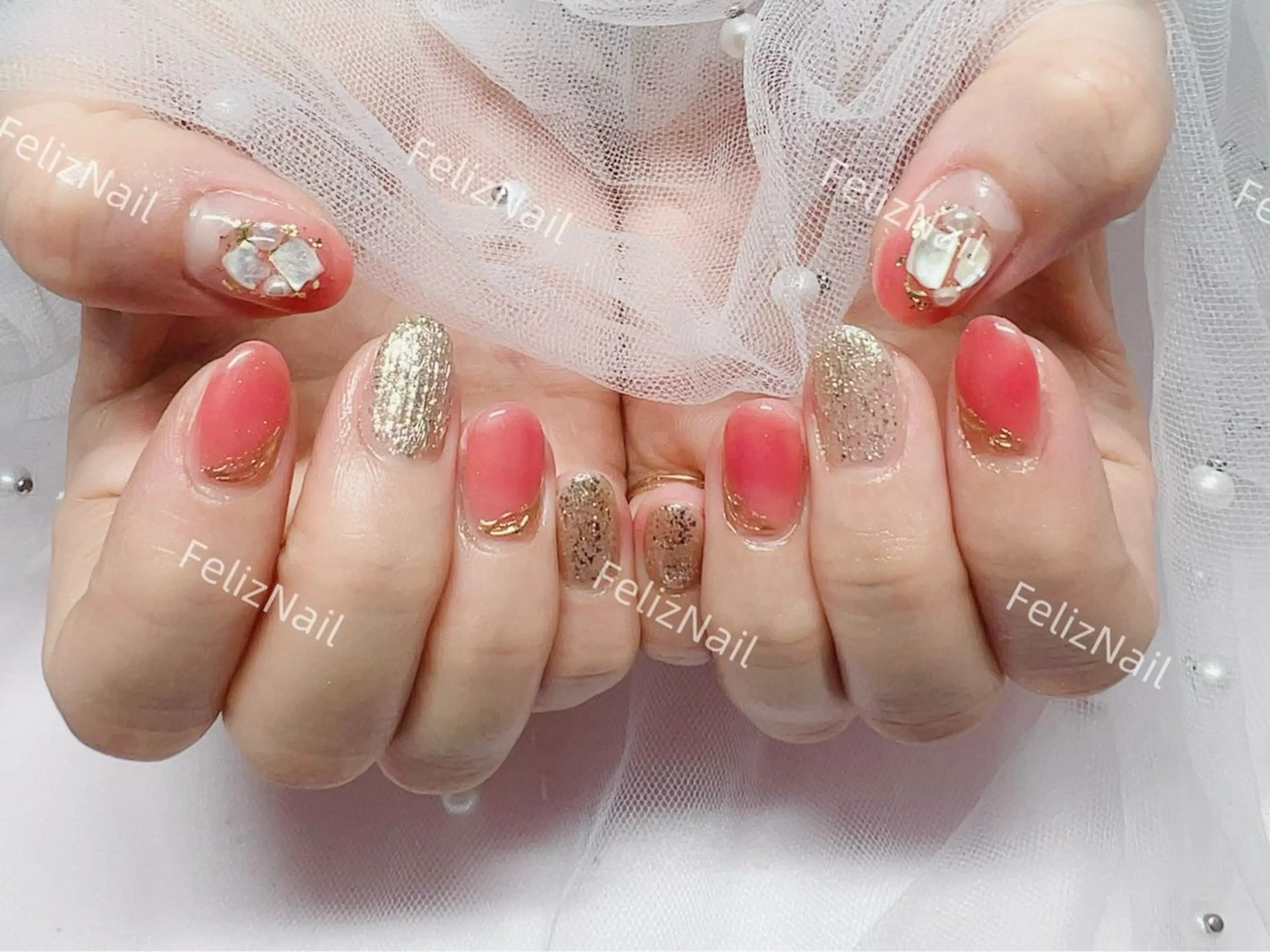 ネイル ジェルネイル グラデーション 韓国ネイル ニュアンスネイル オフィスネイル ハンドネイル ユキカ (ネイリスト)のネイルデザイン