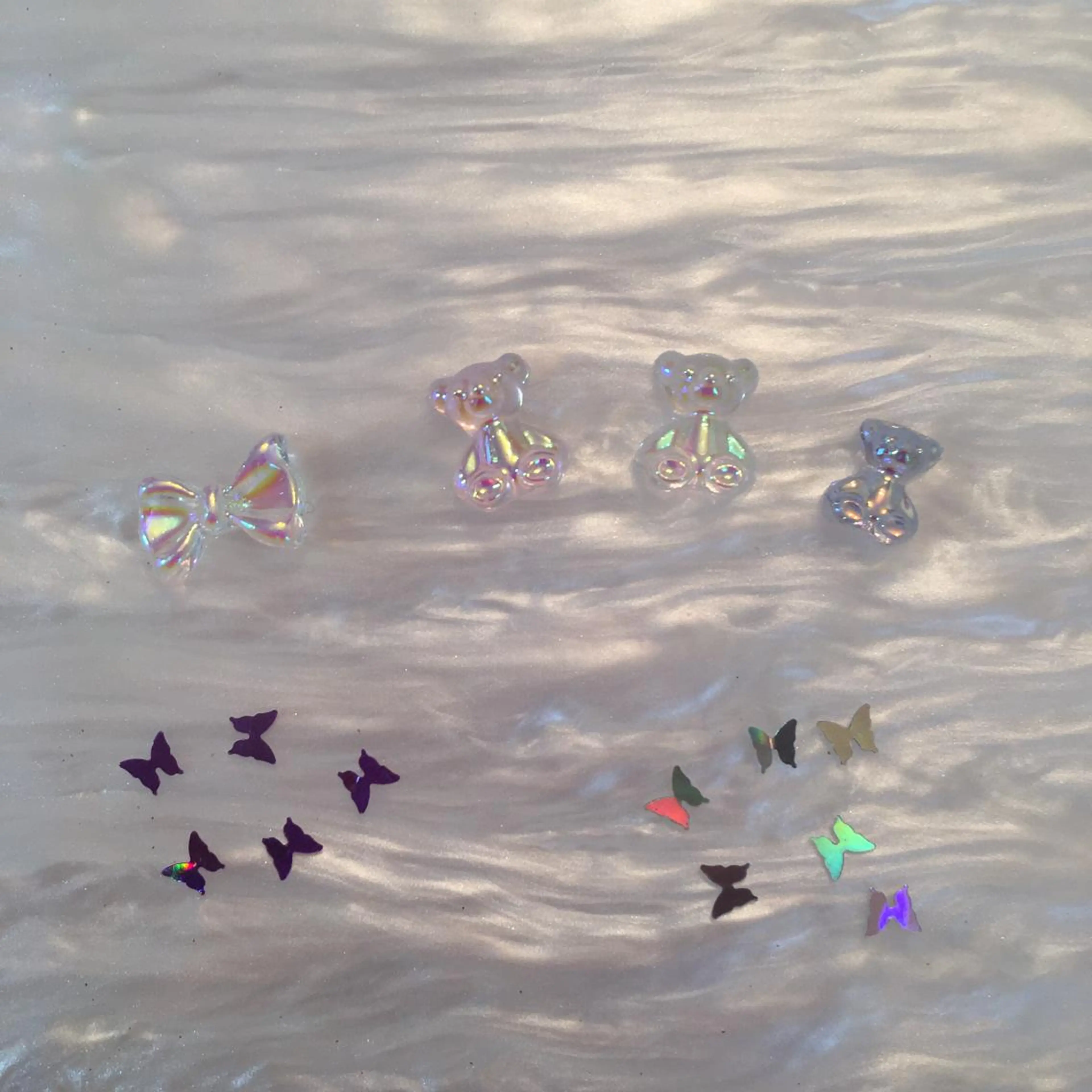 ネイル オーロラネイル ブルー ピンク ネイルサロン ショコラのネイルデザイン