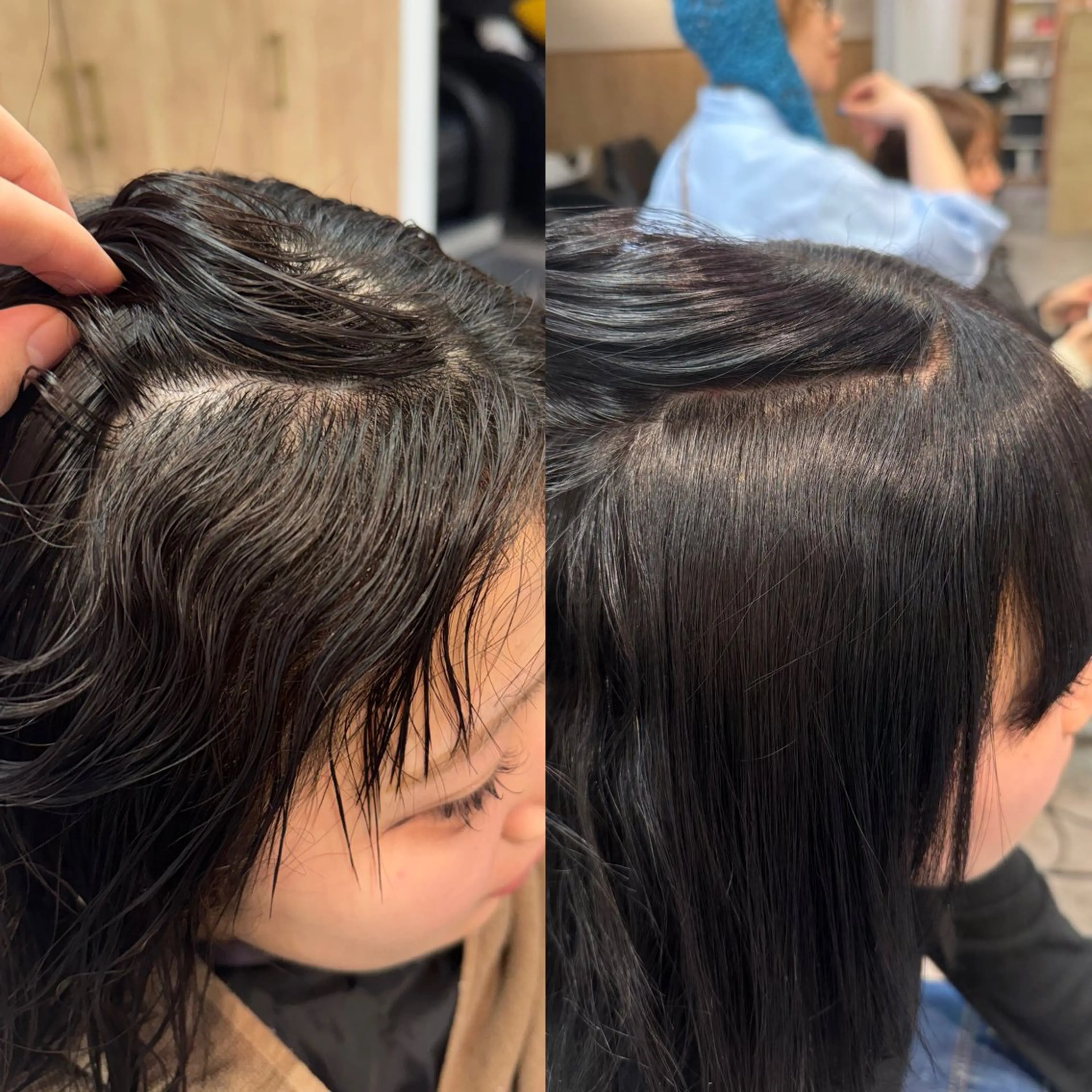 セミロング 顔周りカット 縮毛矯正 カット 縮毛矯正 ヘアセット 艶カラーヘアアレンジ 縮毛矯正🍓ひふみのヘアスタイル