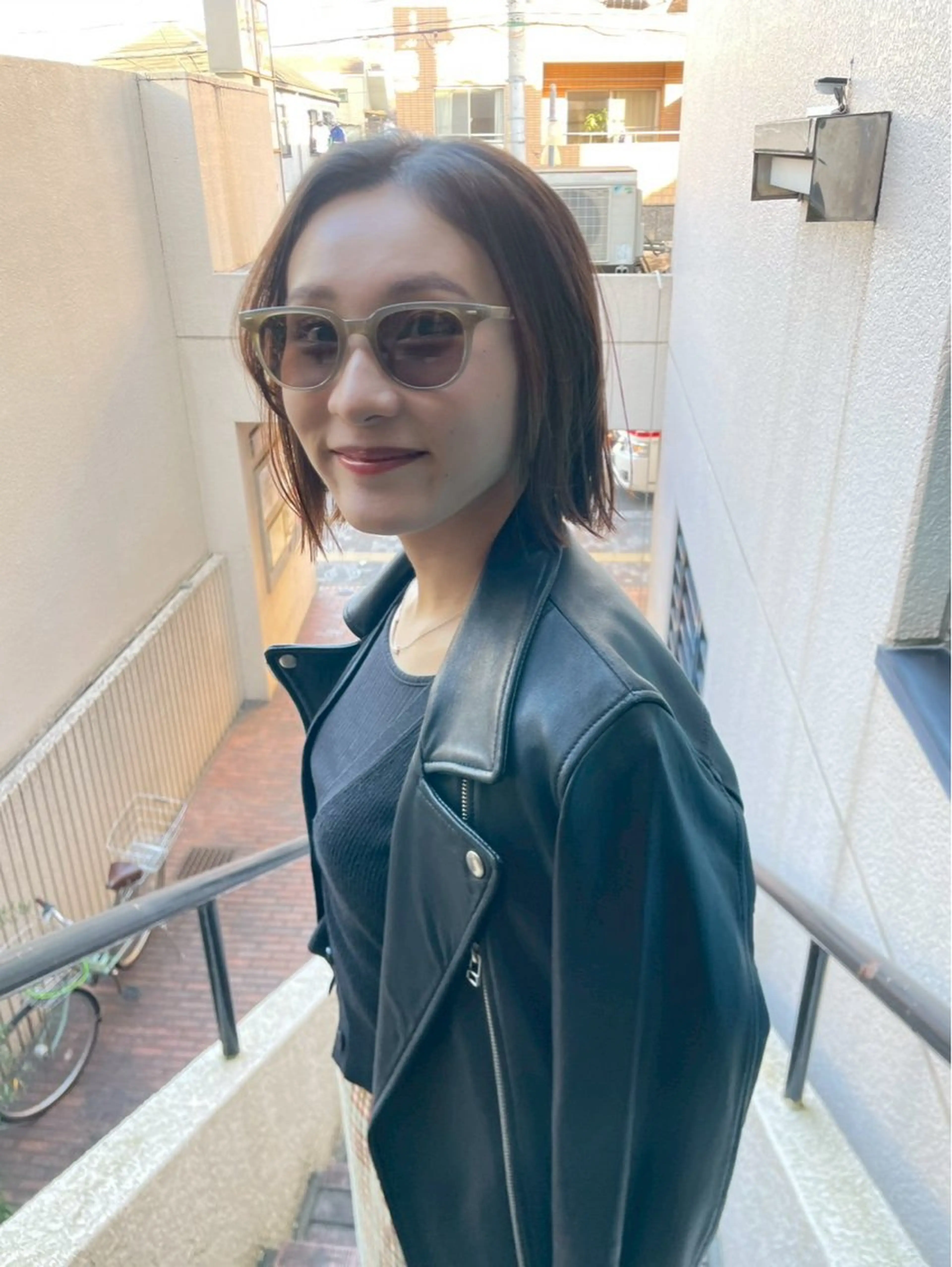 ミディアム カラー ボブ カット ヘアカラー トリートメント her所属・kaito /都立大学herのヘアスタイル