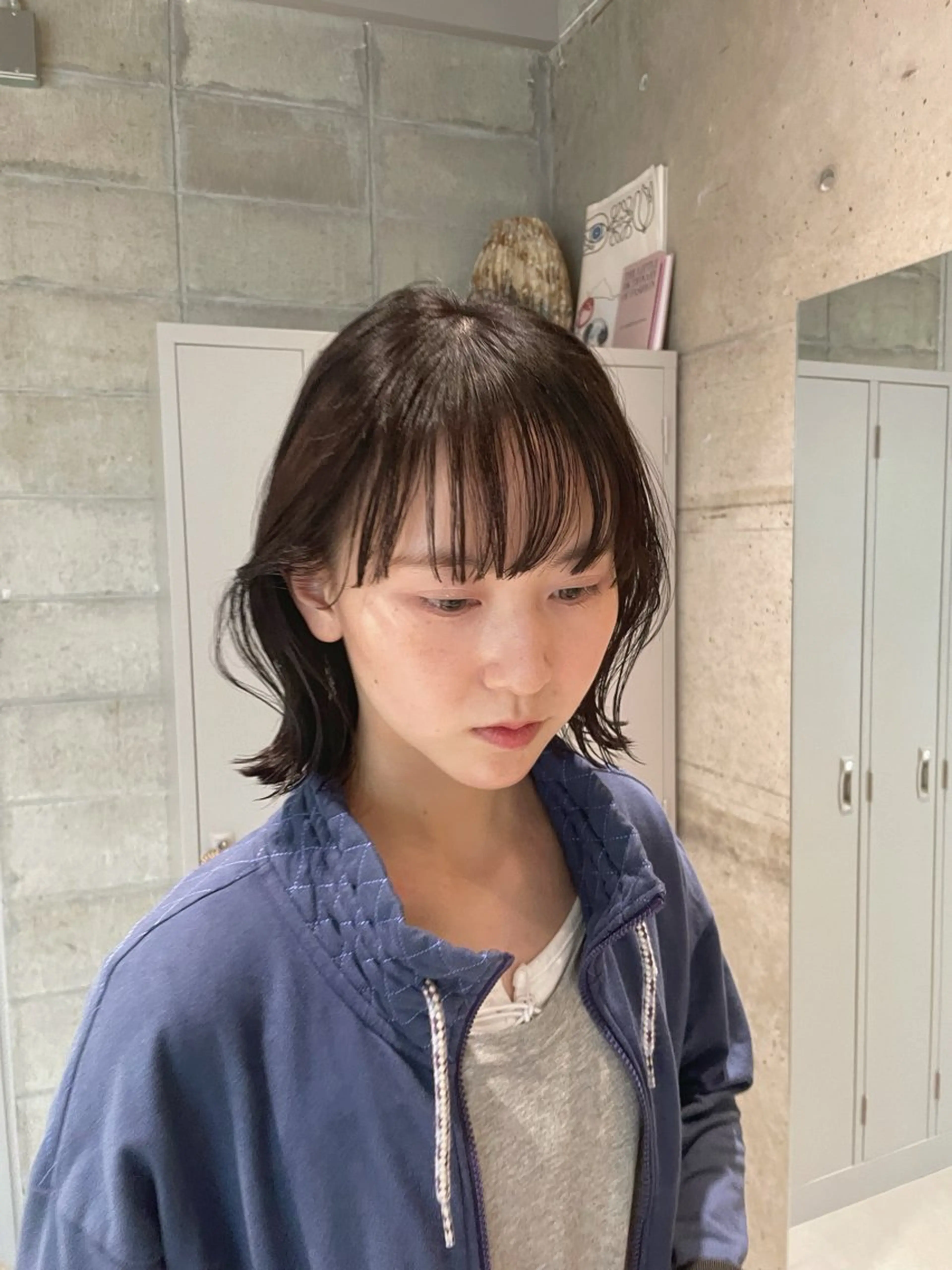 ミディアム カラー 外ハネヘア IDEN AND TITY所属・ショートモデル募集 yukakoのヘアスタイル