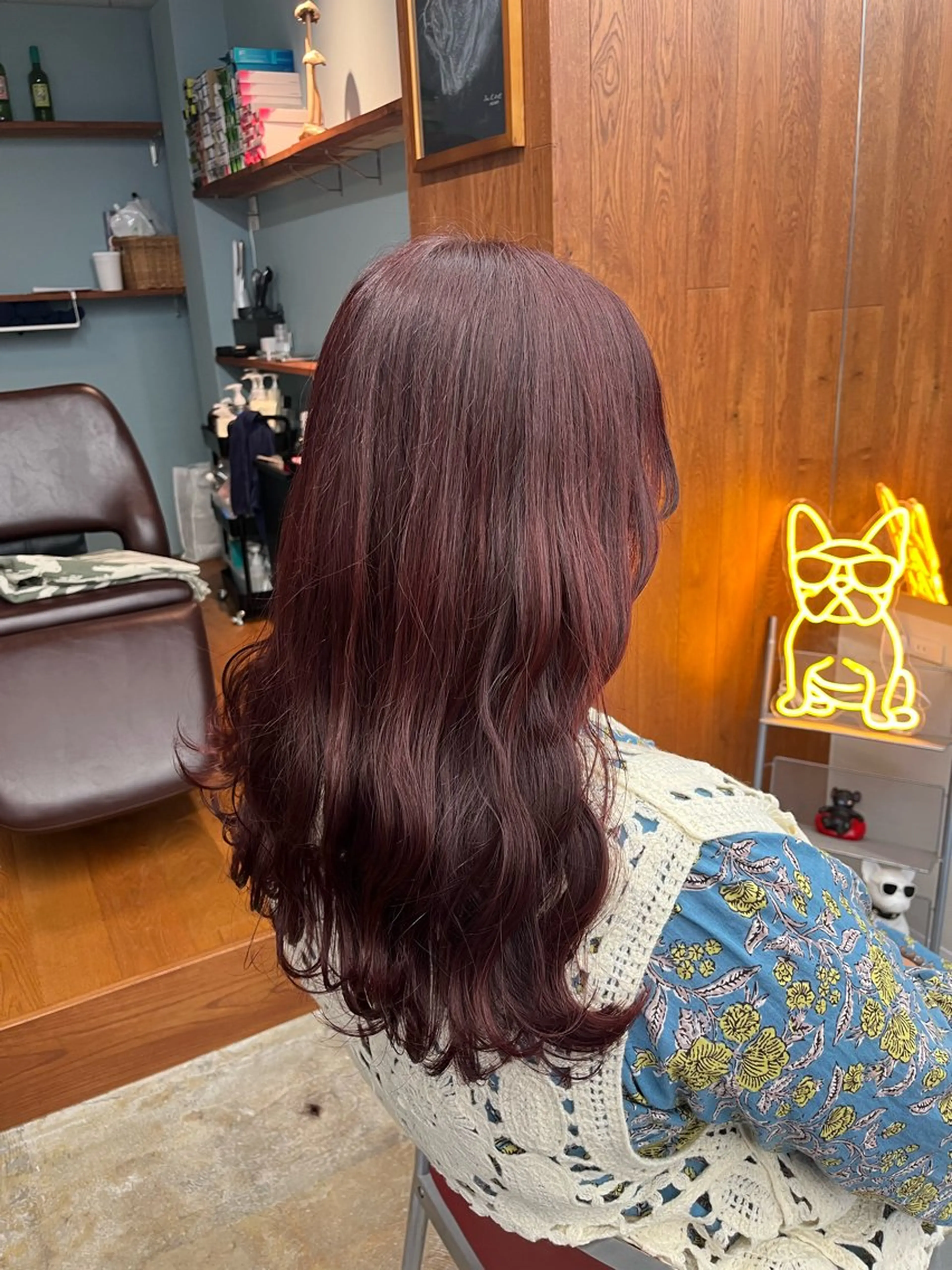セミロング ヘアカラー トリートメント ヘアセット 艶髪/暖色カラー/ ◎RUKI.のヘアスタイル