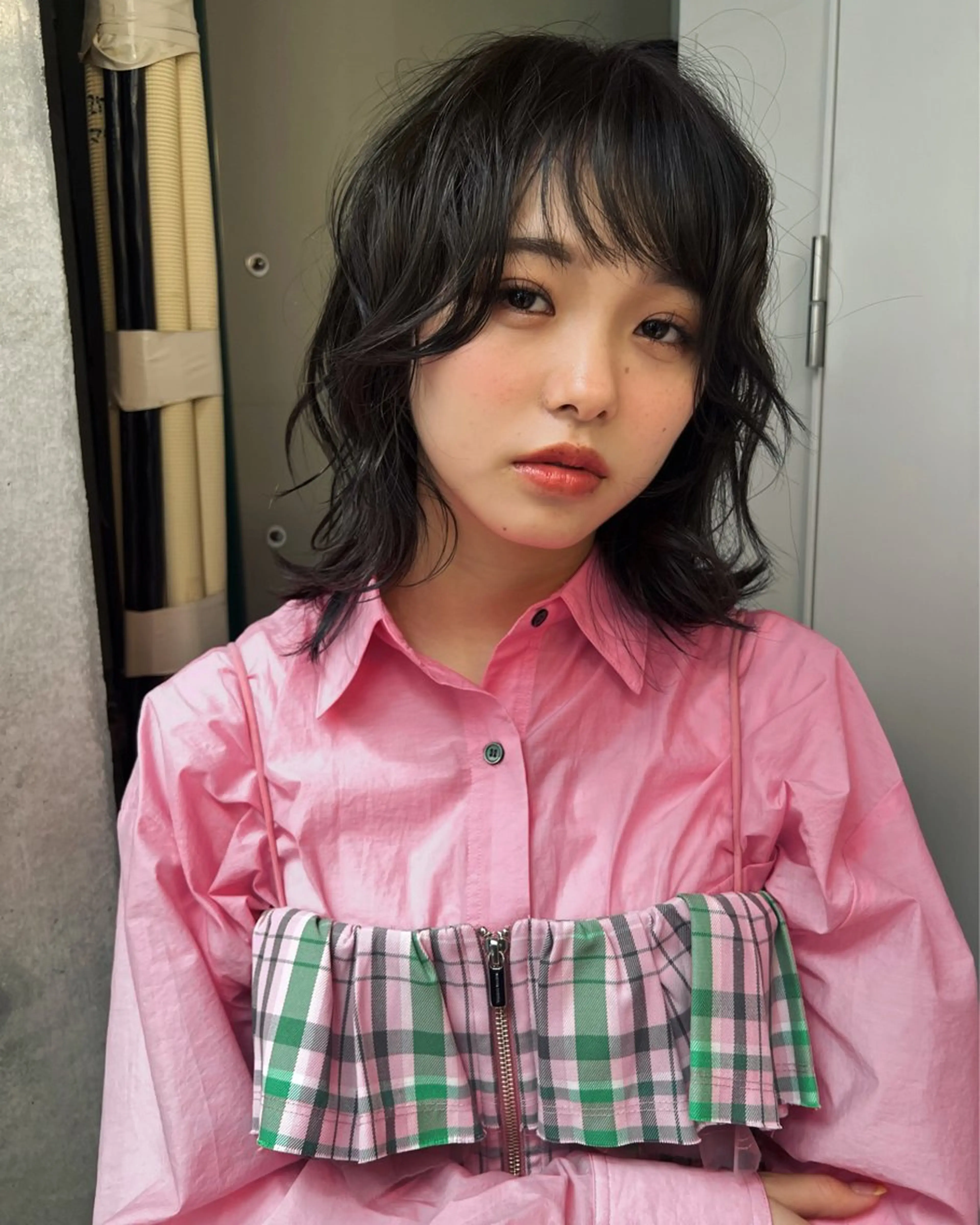 ミディアム レイヤーカット カシマハヤトのヘアスタイル