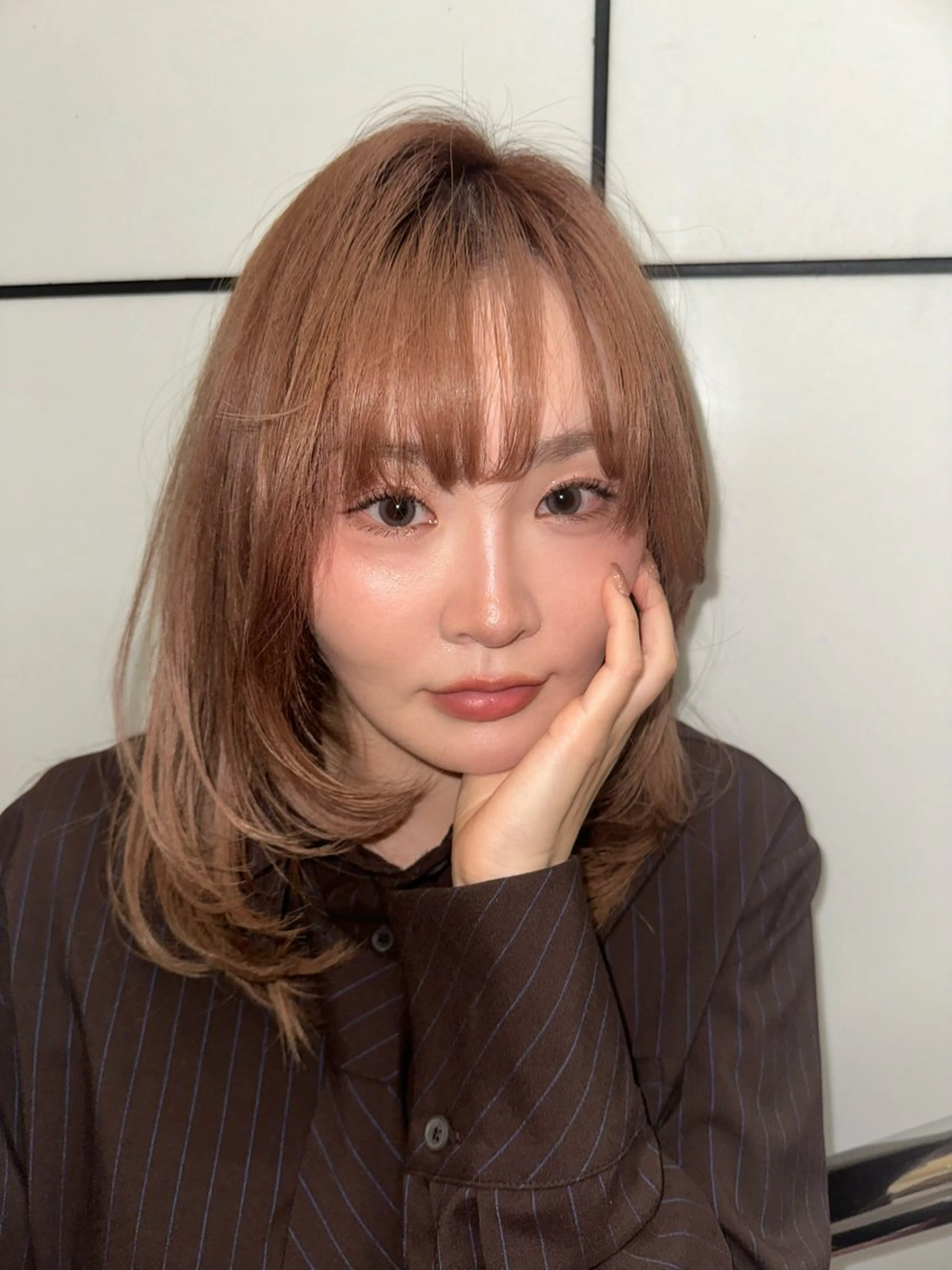 【水曜15:30​〜​✖】  韓国メイク＋ヘアセット🖤の写真