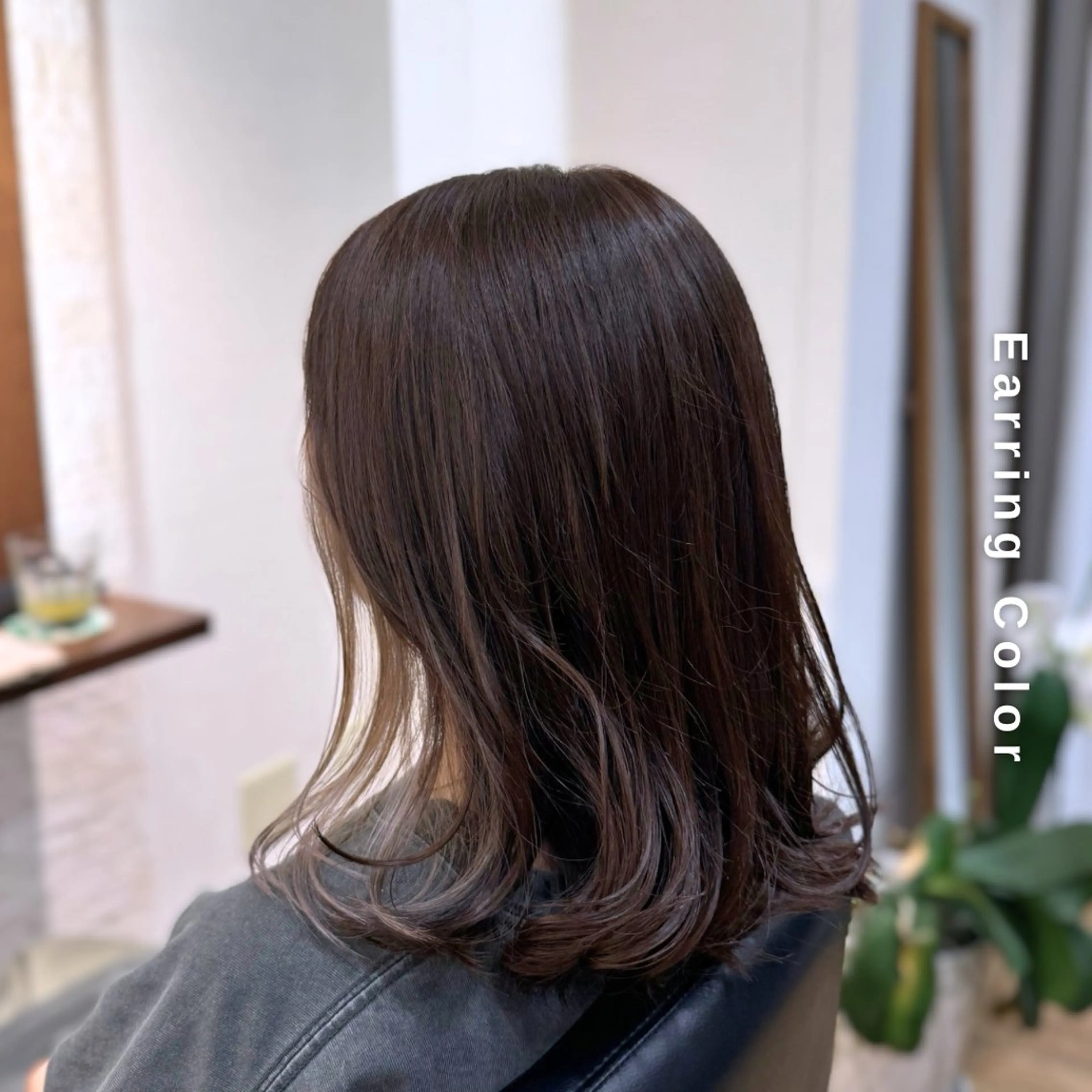 セミロング カラー ブラウンカラー イヤリングカラー ヘアカラー トリートメント ヘアセット Hair&Make newer所属・しんのすけ /カラーモデル募集のヘアスタイル