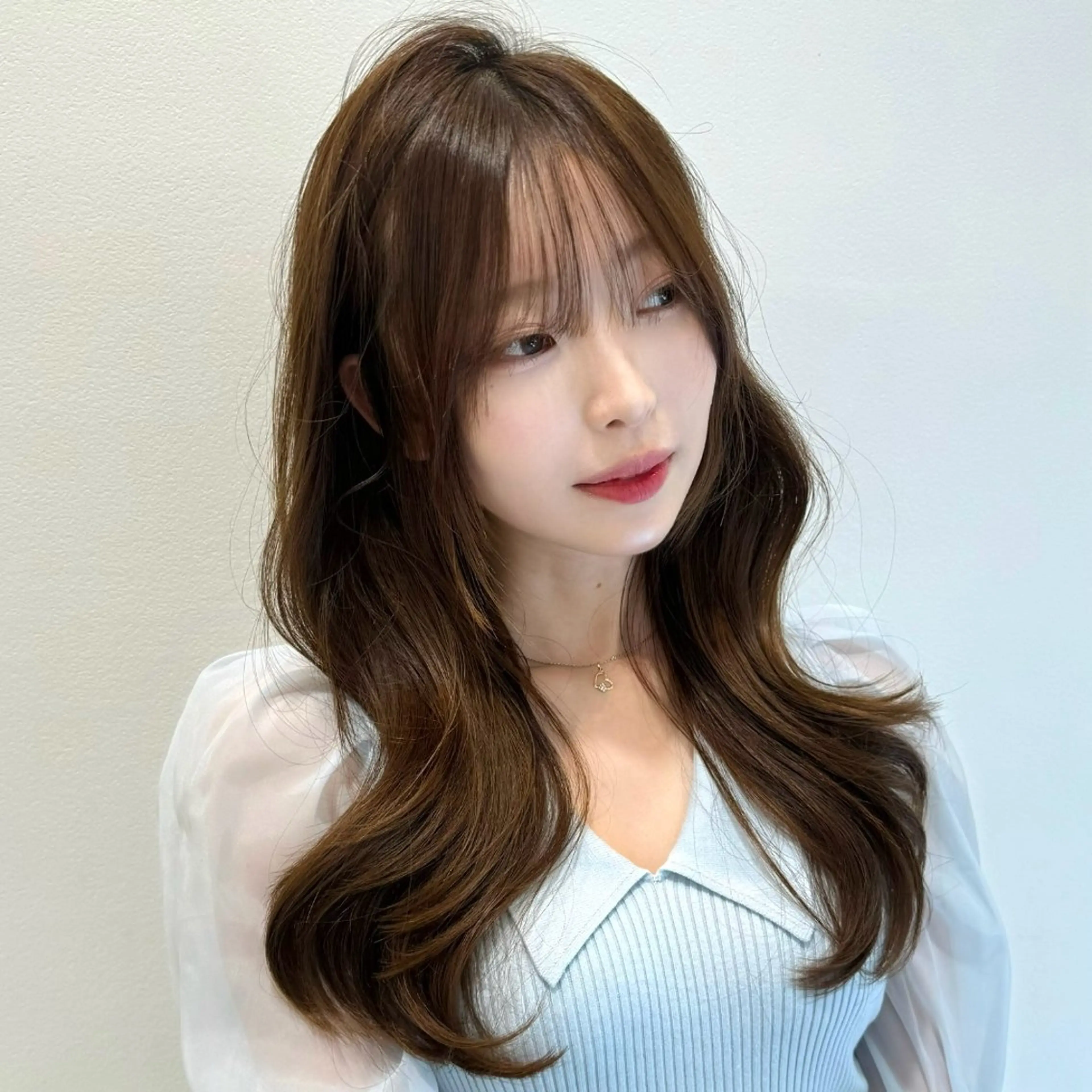 ロング カラー カット 🤎大人かわいい🤎 韓国レイヤー🤎力丸のヘアスタイル