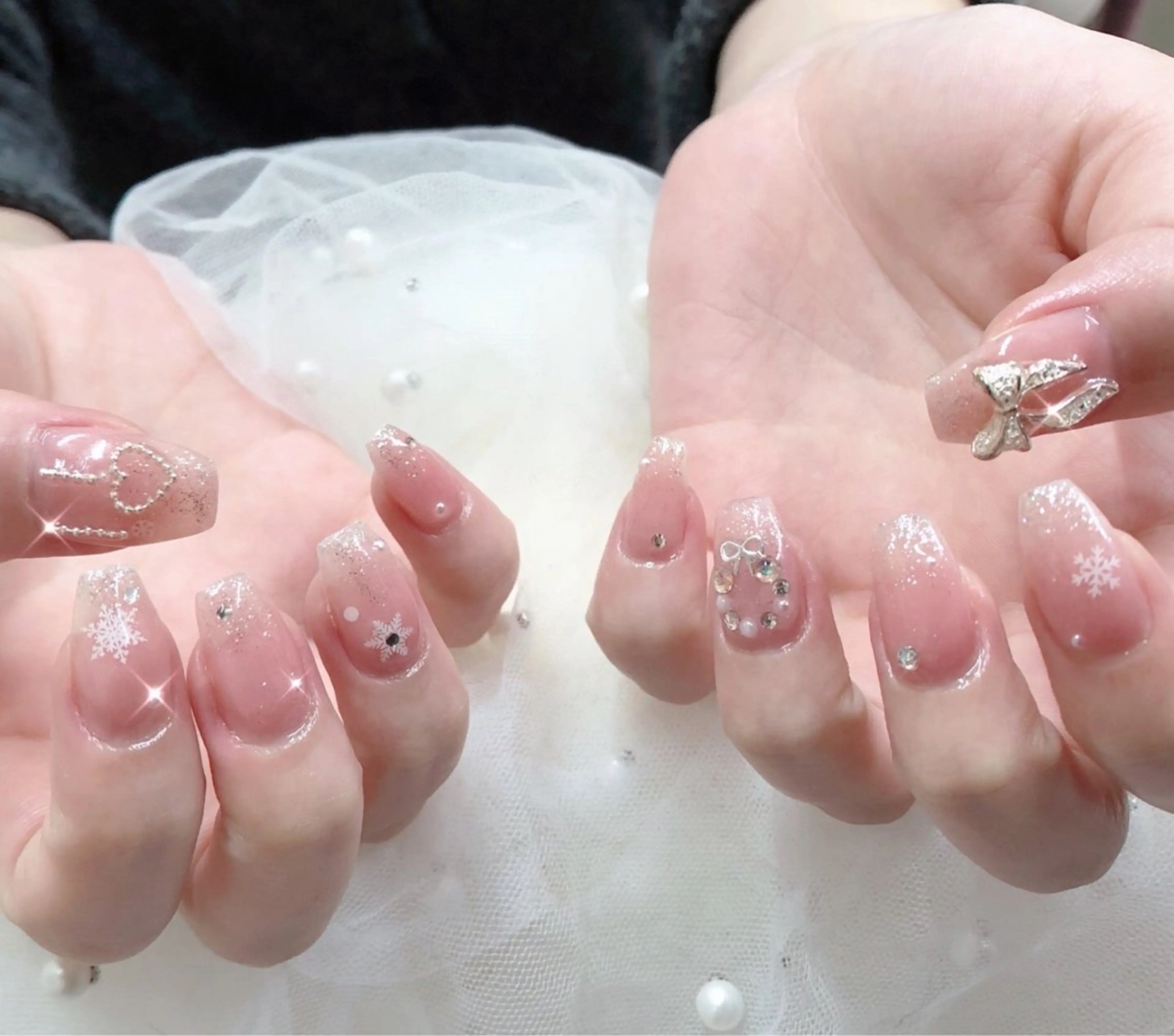 ネイル フレンチネイル ガラスフレンチ ゴールド マグネットネイル ミラーネイル ハンドネイル ハンドケア 大門浜松町 ネイルのネイルデザイン