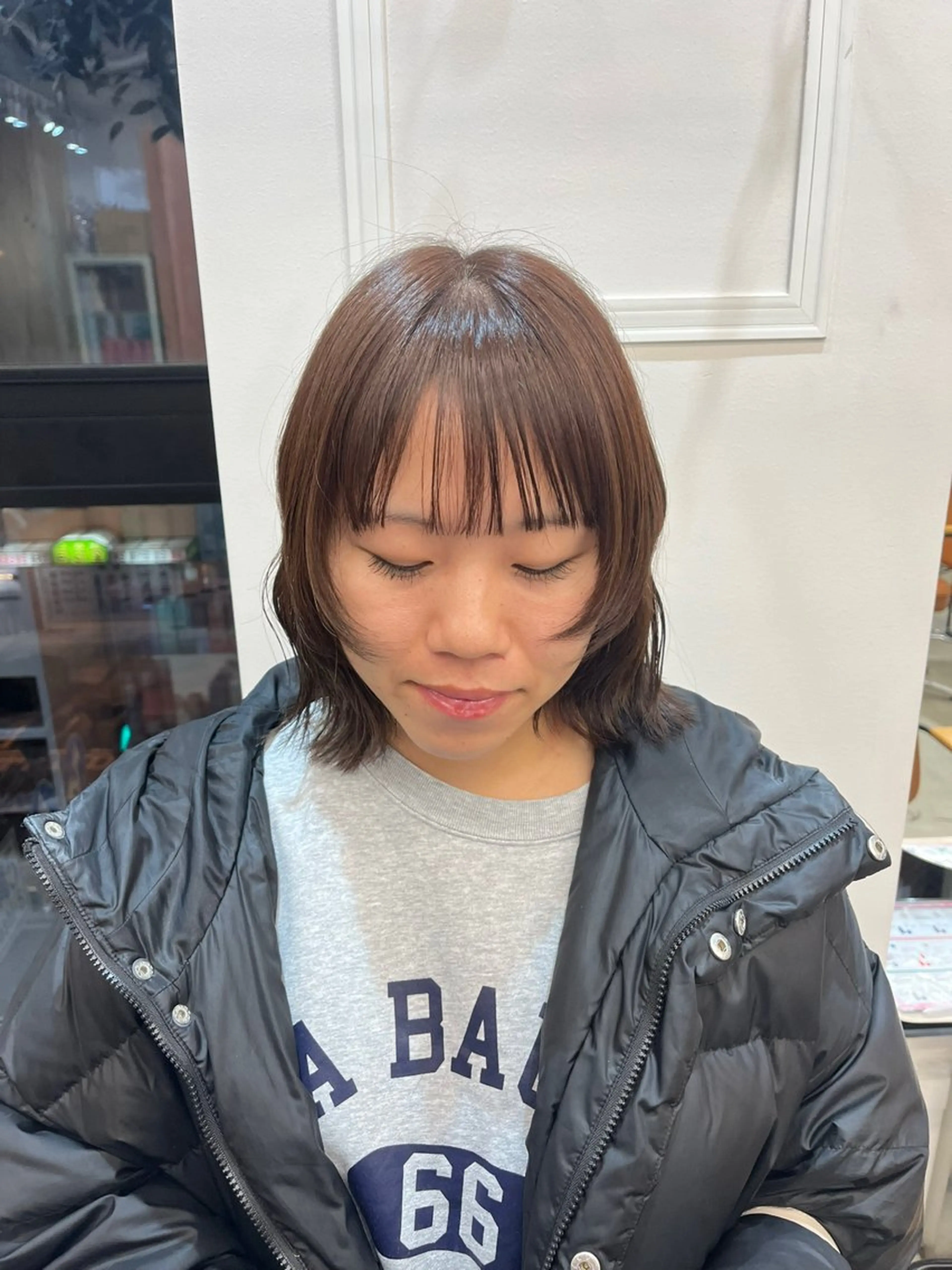 ミディアム 顔まわりレイヤー レイヤーカット カット ヘアカラー トリートメント sem所属・韓国風🚪似合わせ/ 髪質改善🤍ariのヘアスタイル
