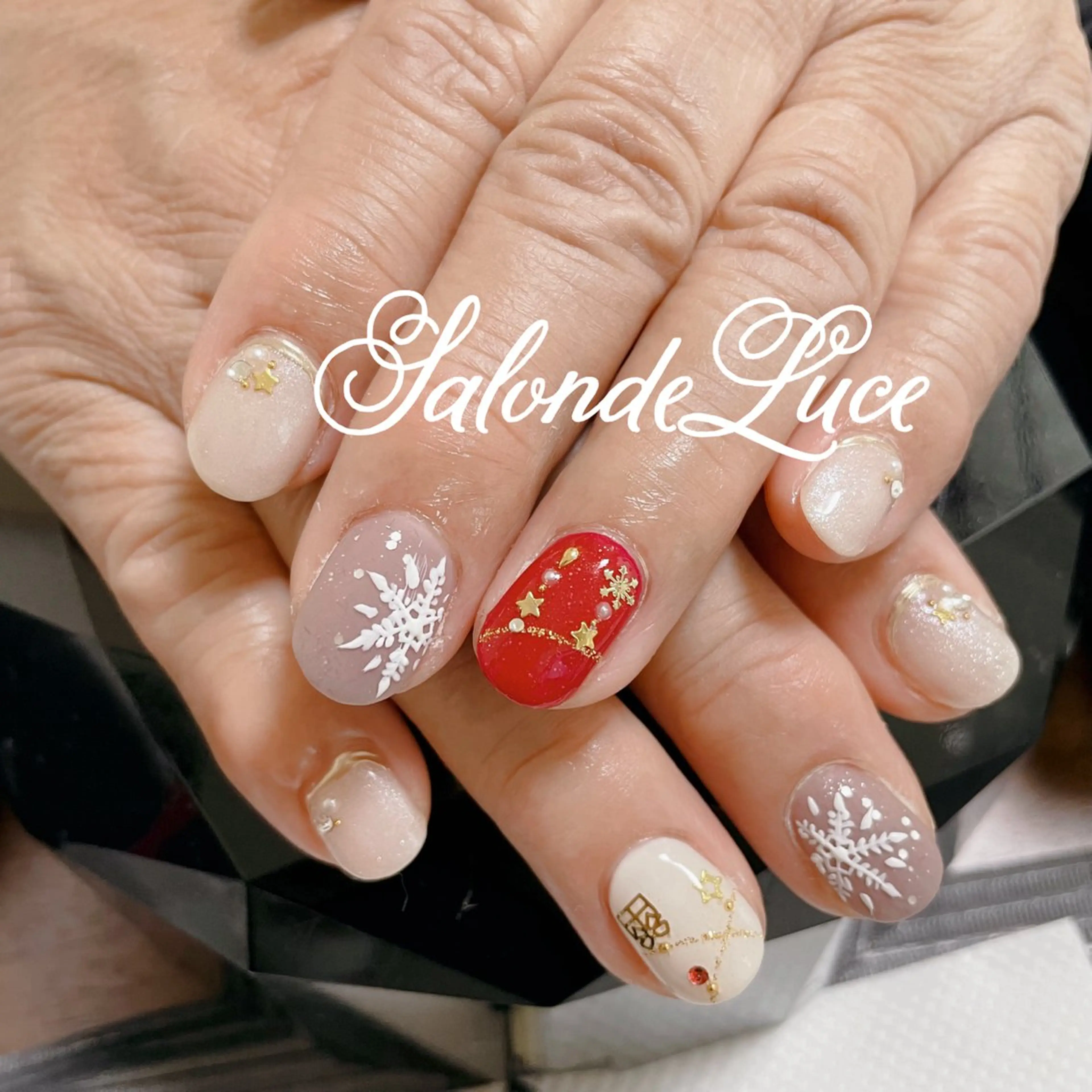 ネイル 冬ネイル クリスマス Salon de Luceのネイルデザイン