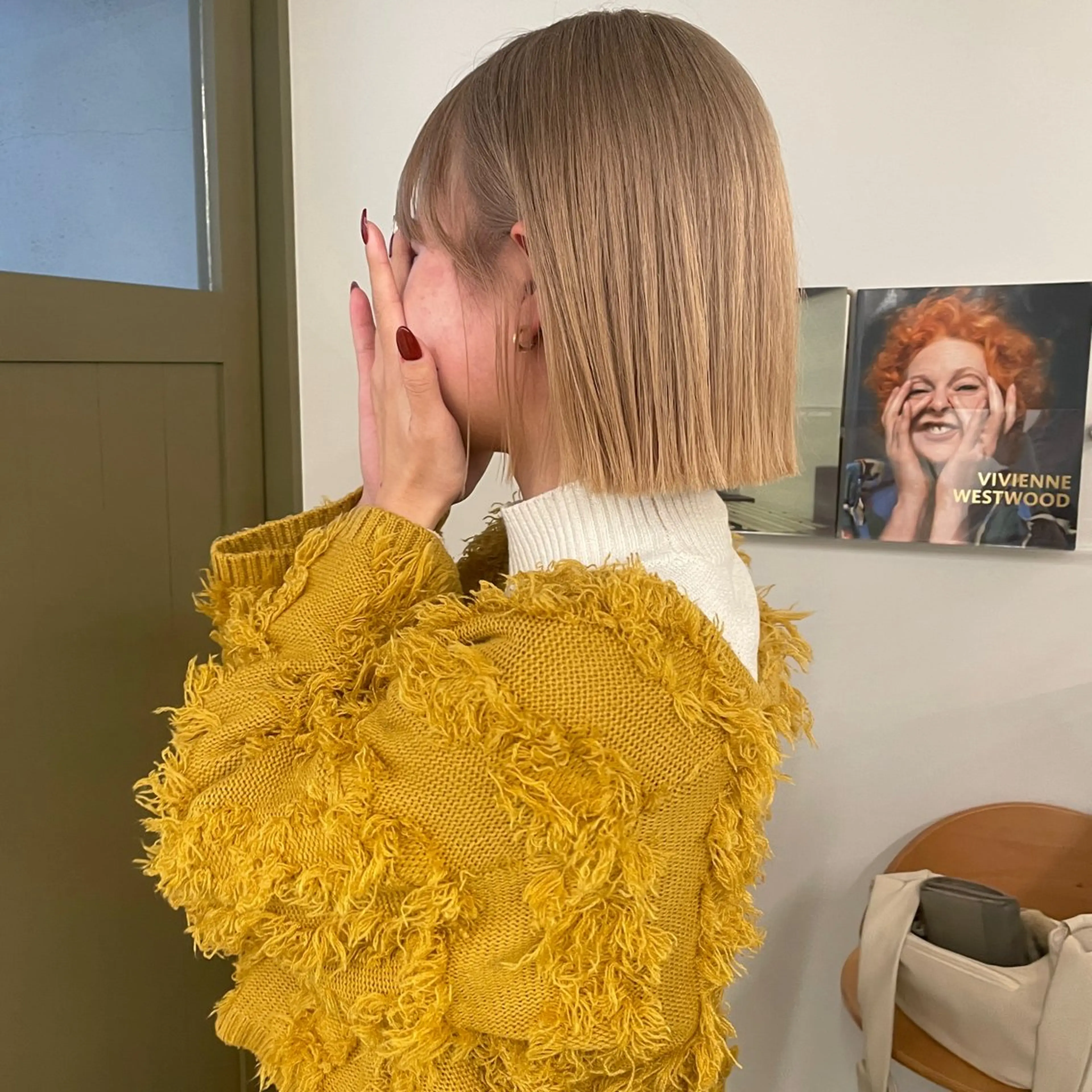 ミディアム tonari所属・ブリーチモデル/ カットモデル/Riaのヘアスタイル