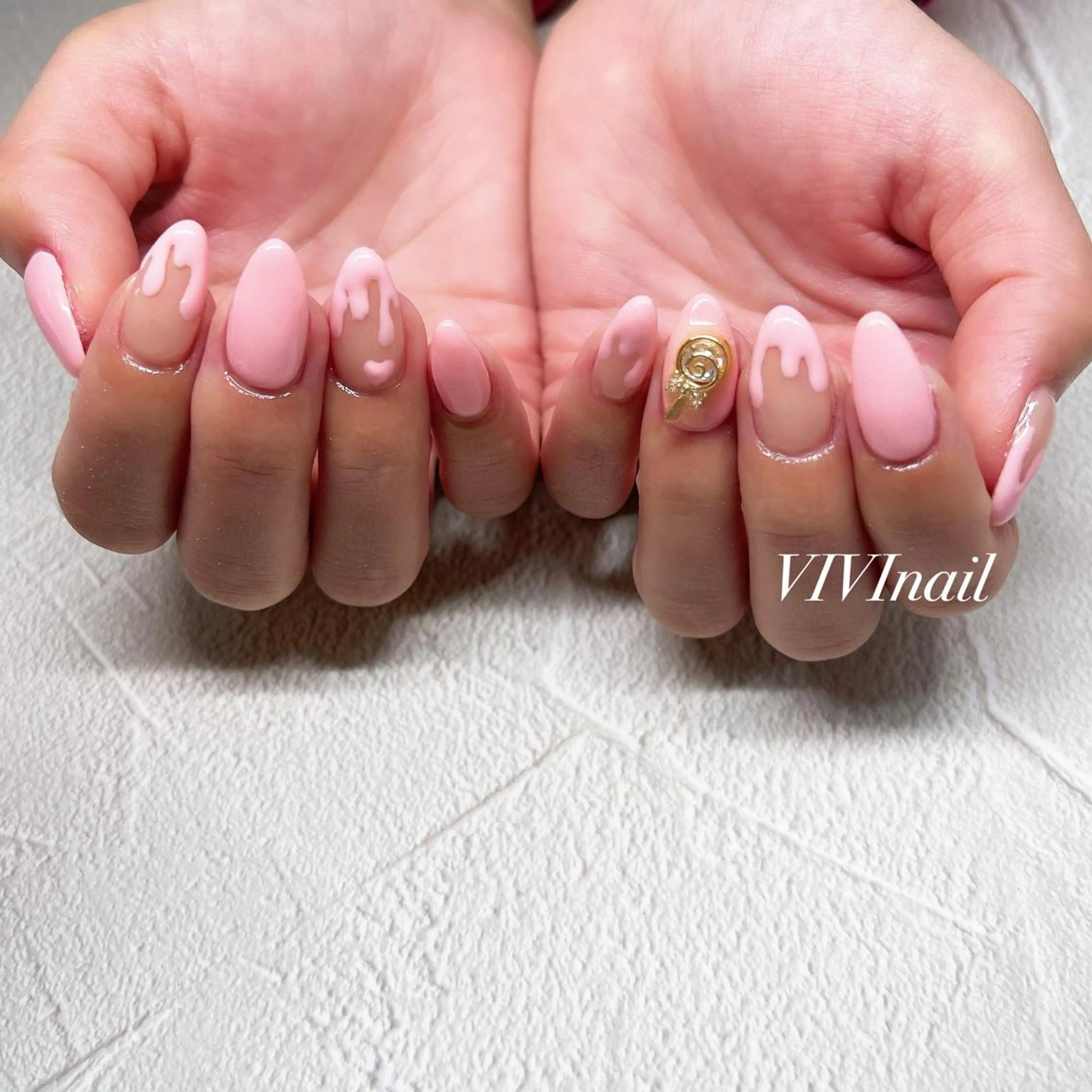 ネイル バレンタイン ハンドネイル vivi nailのネイルデザイン