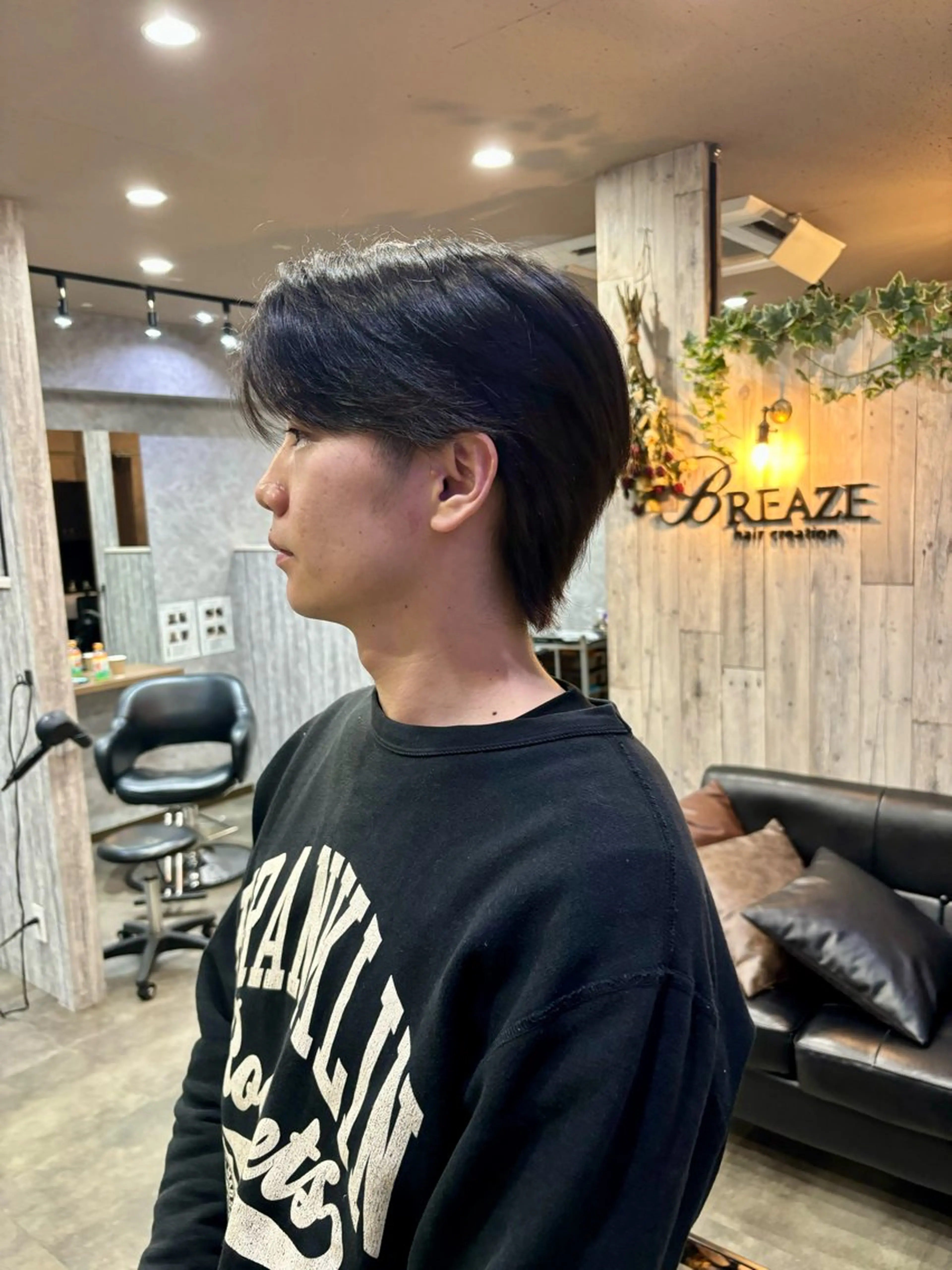 ショート メンズ ダウンパーマ メンズパーマ 刈り上げ カット パーマ BREAZE所属・福澤玲央／博多／千代 ／メンズカットのヘアスタイル