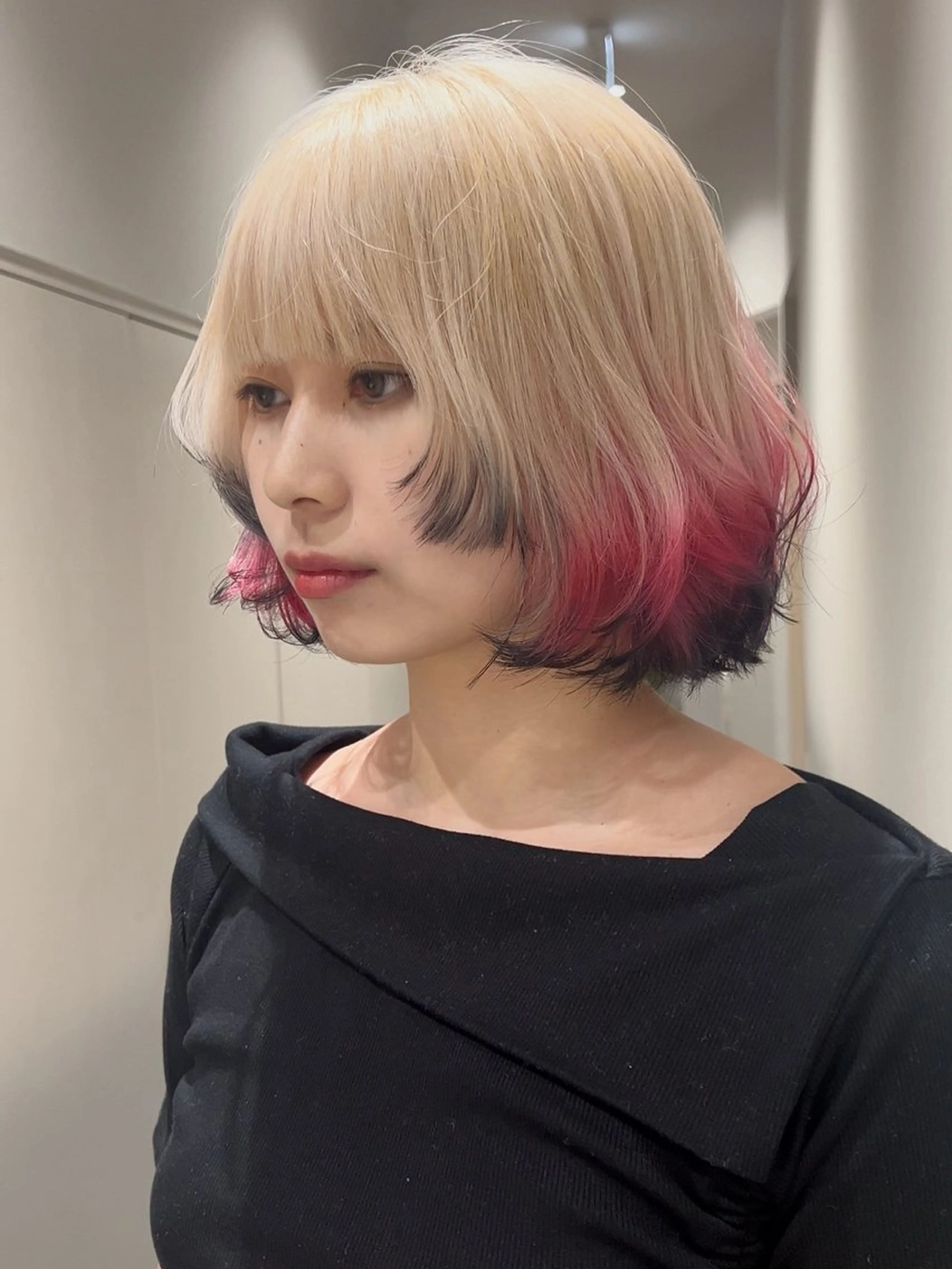 🌷血色カラー🌷ダブルカラー（ケアブリーチ）+カットの写真