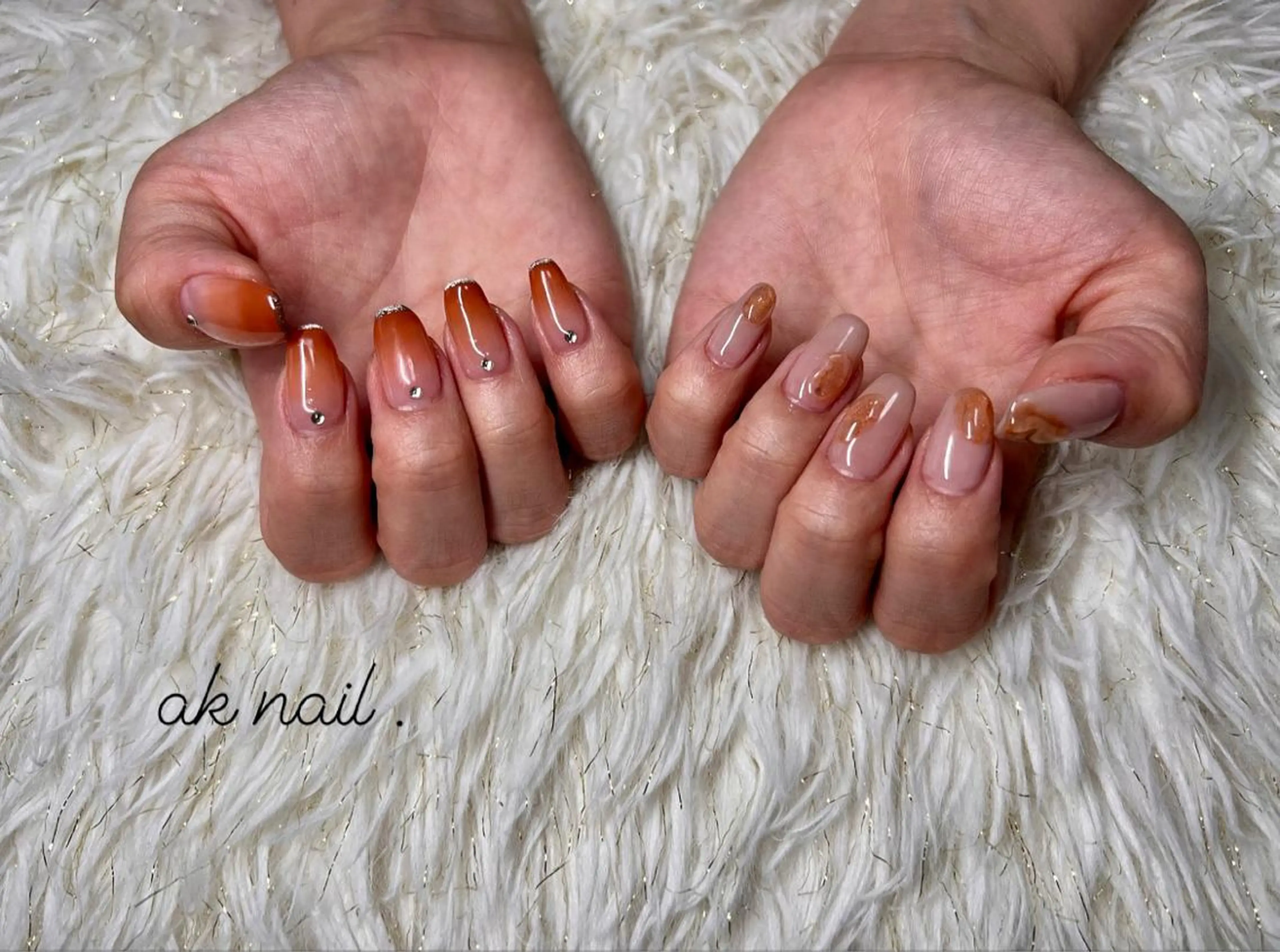 ミディアム ネイル ハンドネイル ak nail .のネイルデザイン