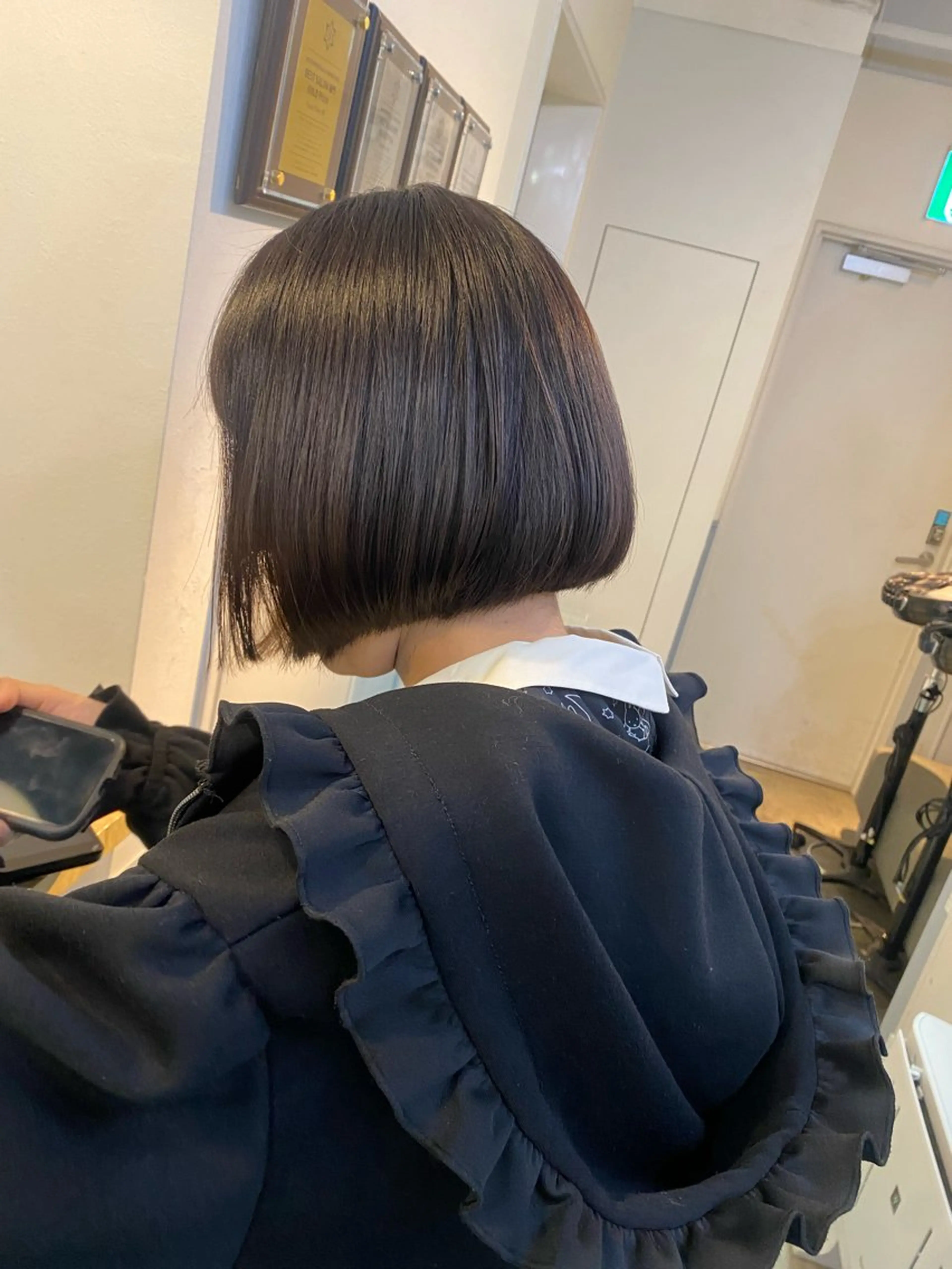 ショート ボブ 外ハネヘア 縮毛矯正 カット 縮毛矯正 トリートメント SALOWIN銀座PAYⅡ店所属・GINZARay2 風本朱里🐥のヘアスタイル