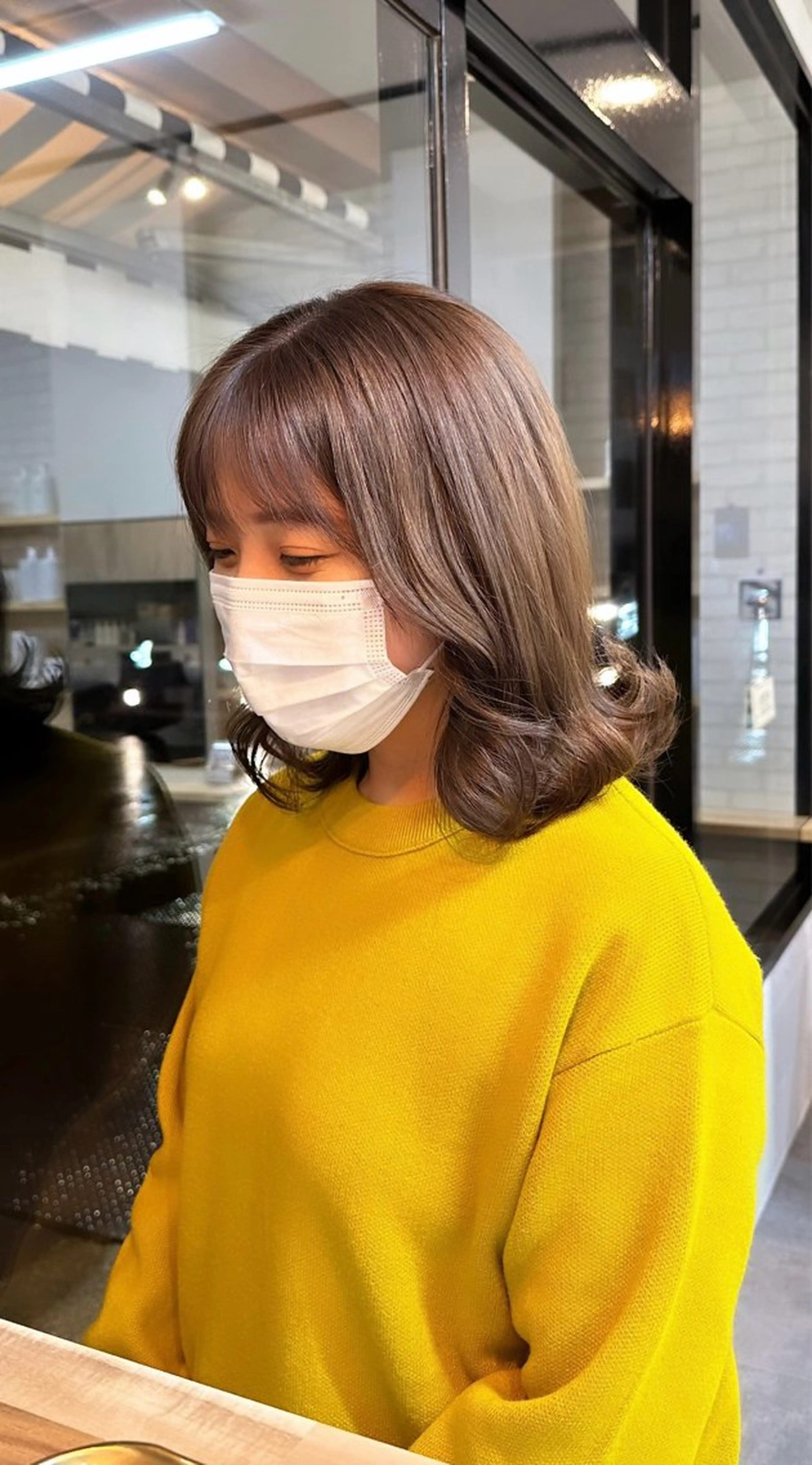 ミディアム カラー 透明感カラー ヘアカラー Lin.所属・ハイトーン/デザイン カラー/大輔のヘアスタイル